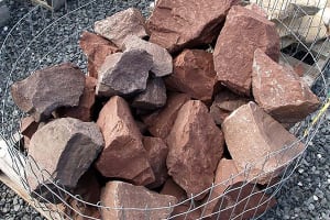 Autumn Red Accent Boulders