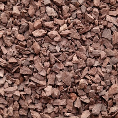 half inch red brown crushed stone