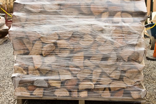 Hardwood Firewood: split, shrink-wrapped and ready for delivery