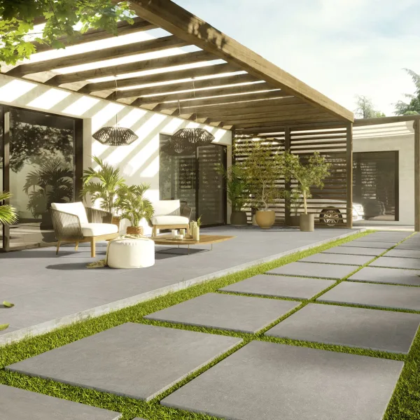 MSI Porcelain Pavers Concerto Grigio Porcelain Matte Outdoor Walkway