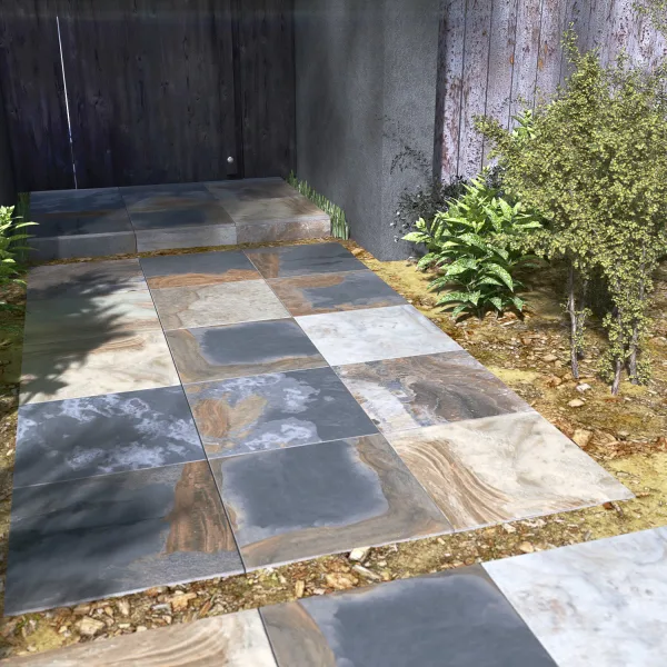 MSI Porcelain Pavers Mystique MultiColor Porcelain Walkway