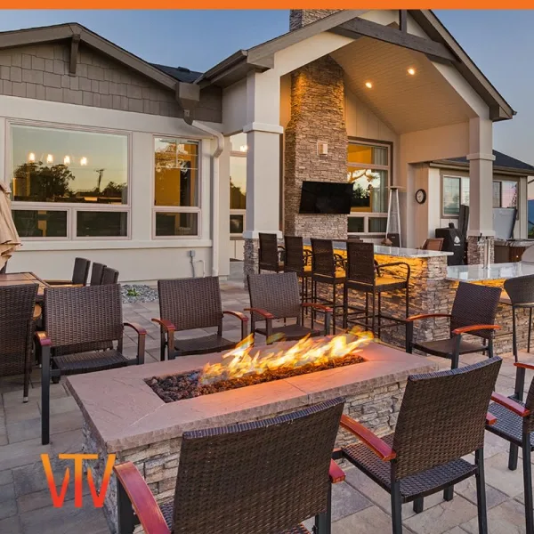 Stacked Stone Fire Pit