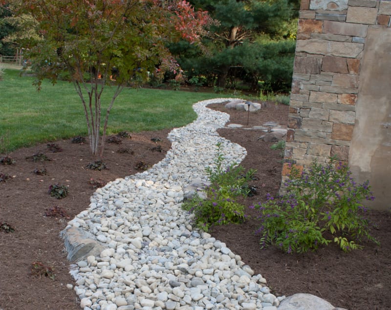 Drainage Project using crushed stone