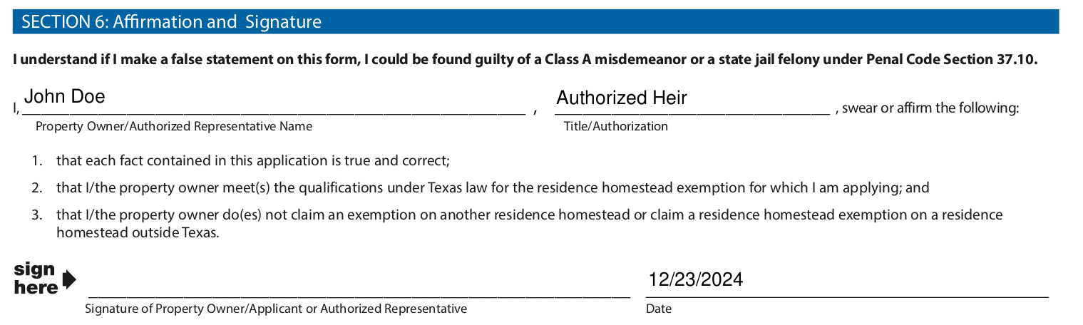 How to fill out Texas homestead exemption form 50-114: The 