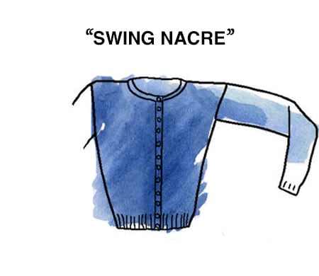 Cardigan "le swing nacre"