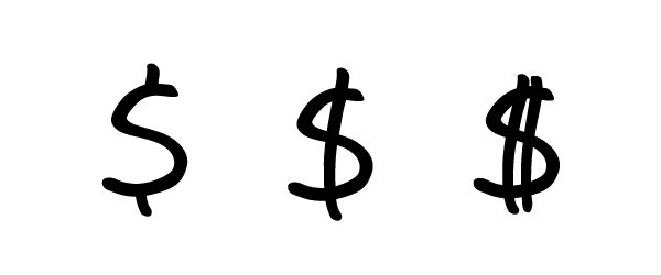 dollar handwritten agnès b