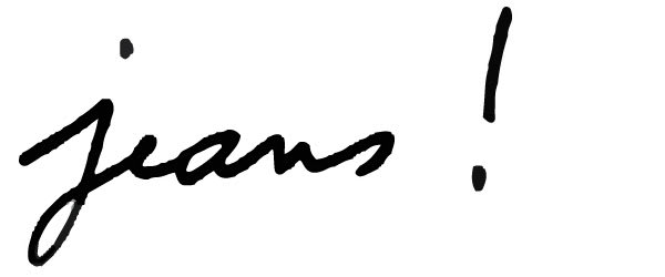 jeans handwritting
