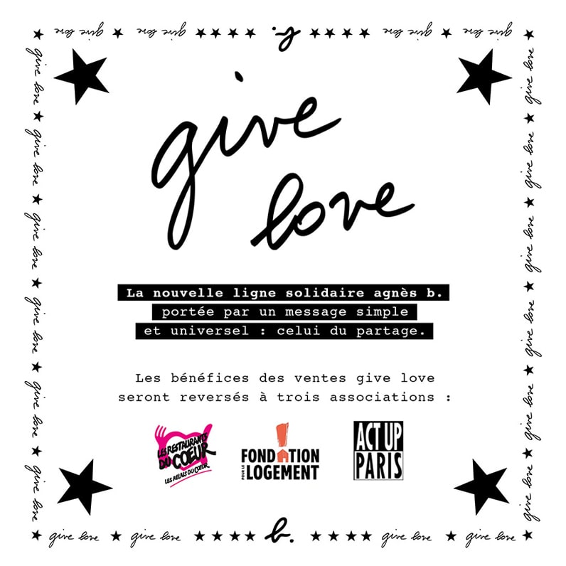 give love, la ligne solidaire d'agn&egrave;s b.
