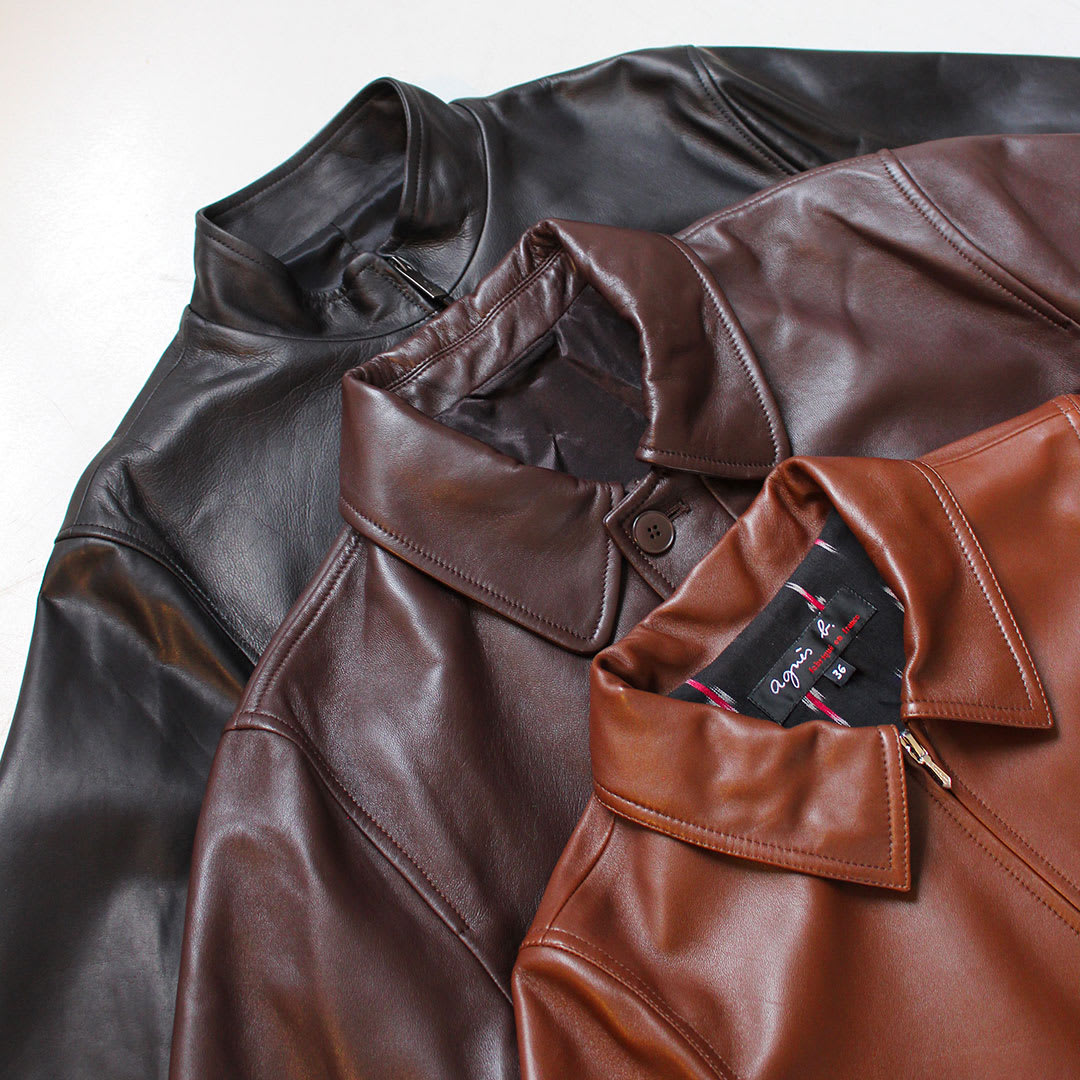 agnès b. leather jacket