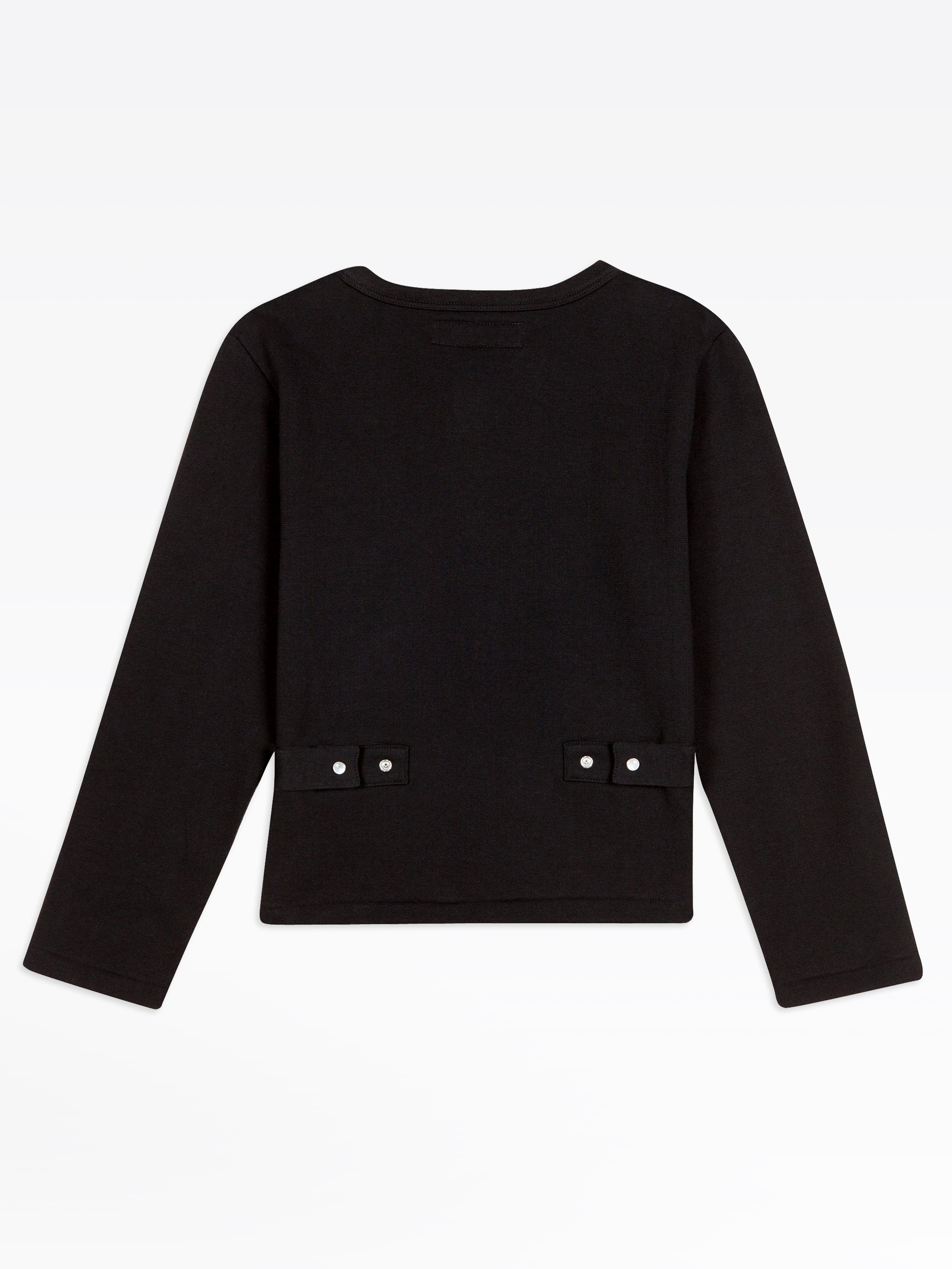 black Le Petit cotton fleece cardigan
