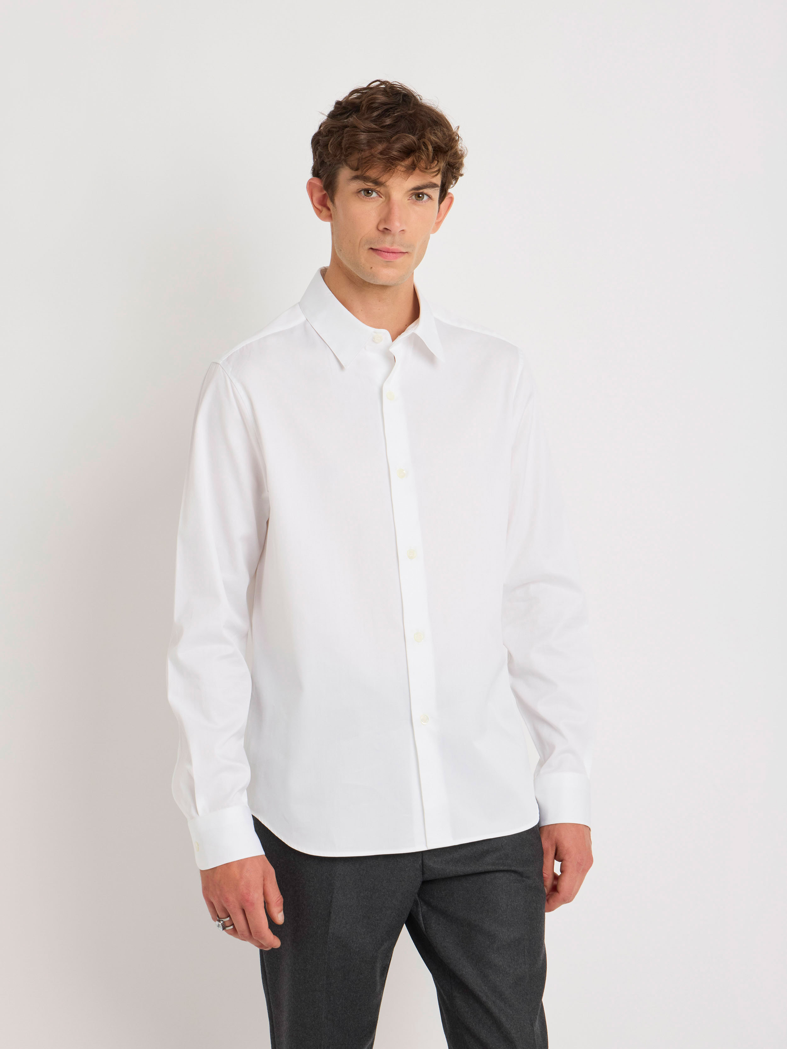 white cotton twill Tom shirt
