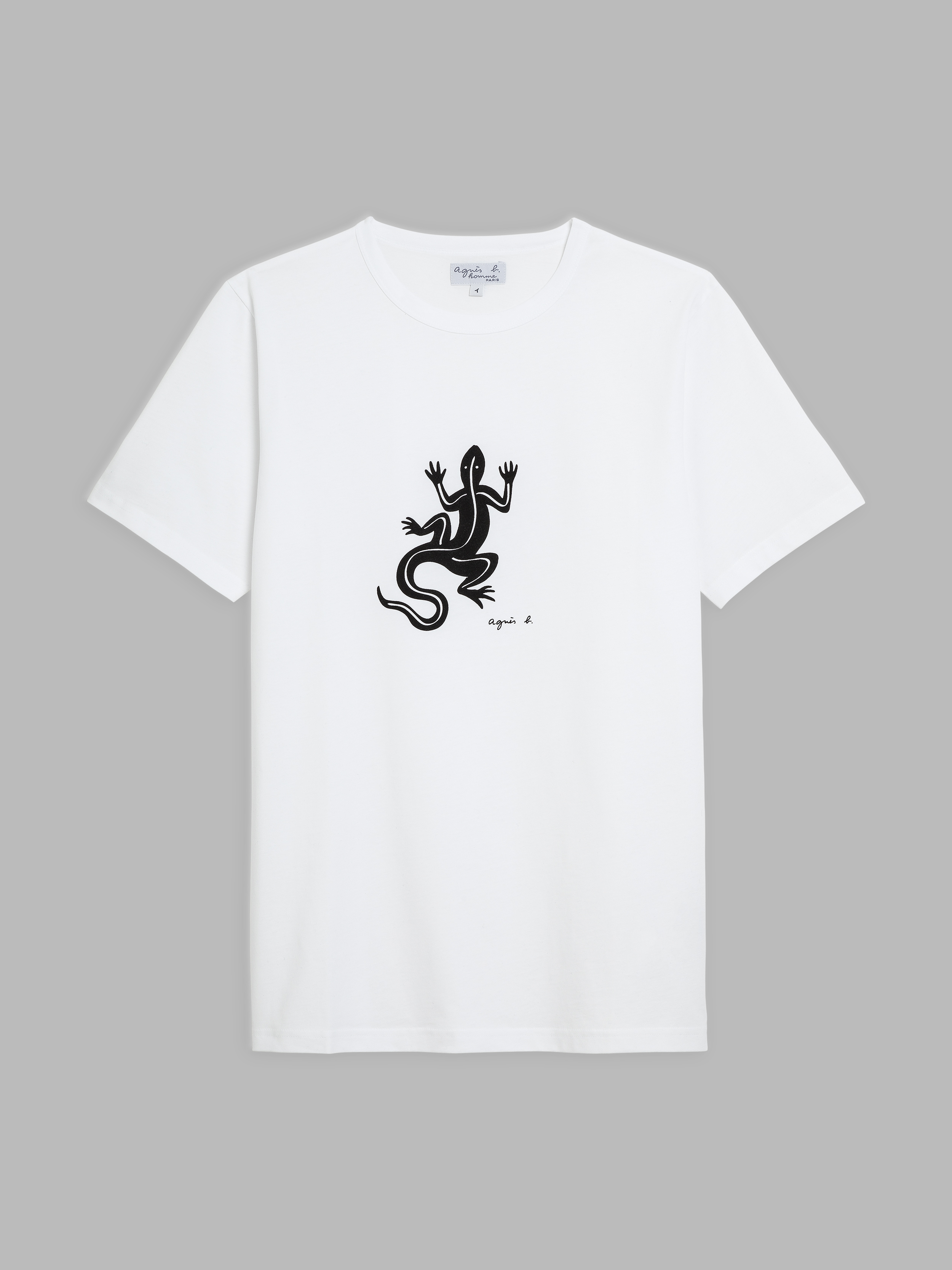 t-shirt Coulos blanc l&eacute;zard manches courtes