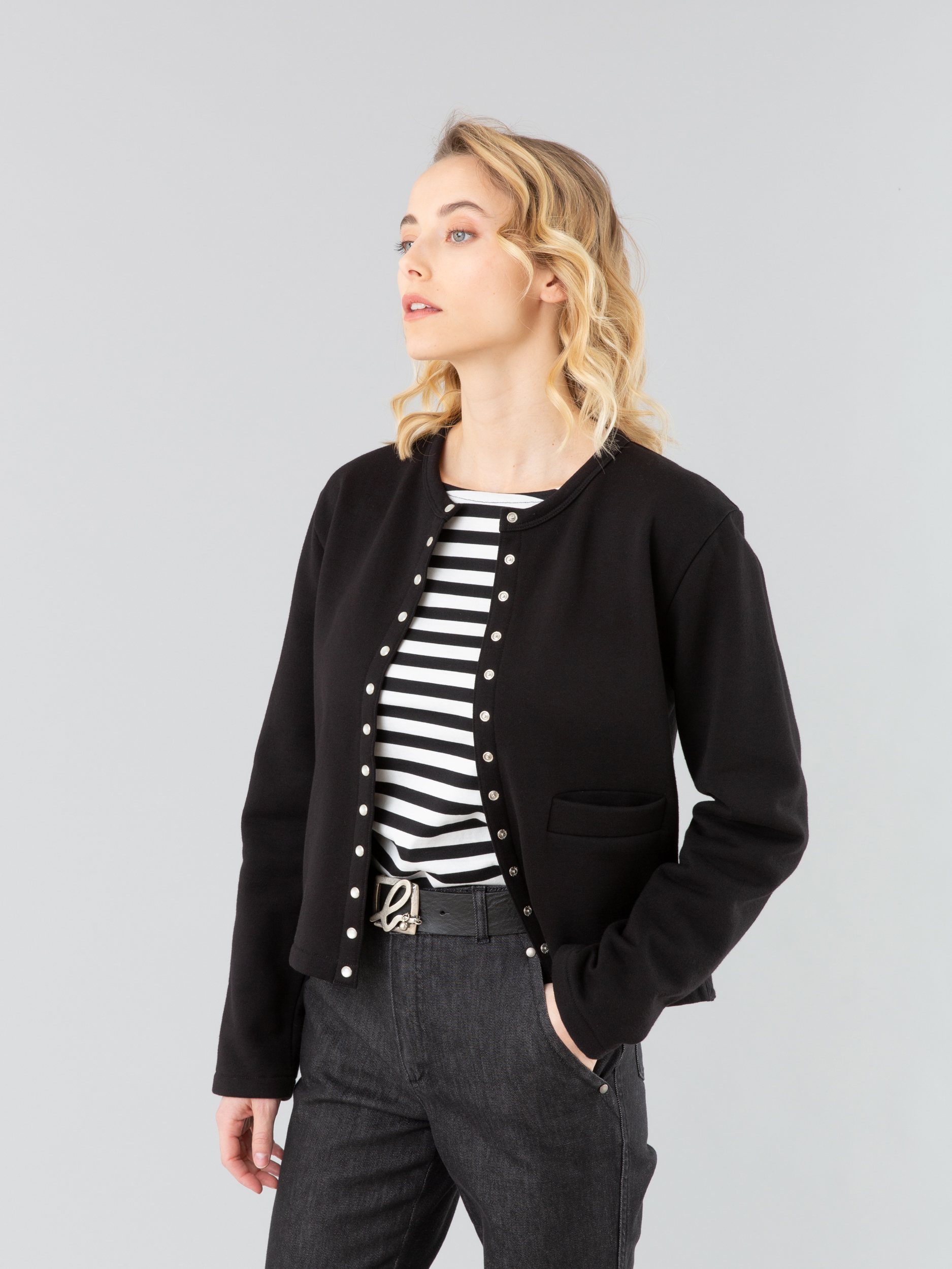 black Phone snap cardigan