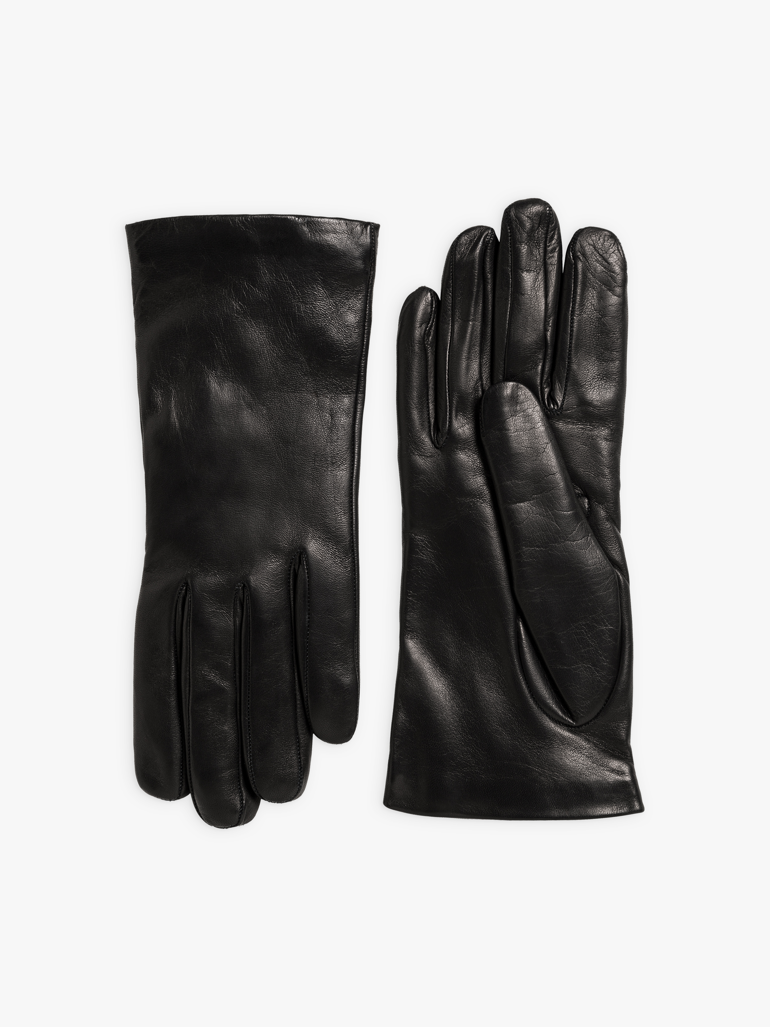 black leather Marie gloves