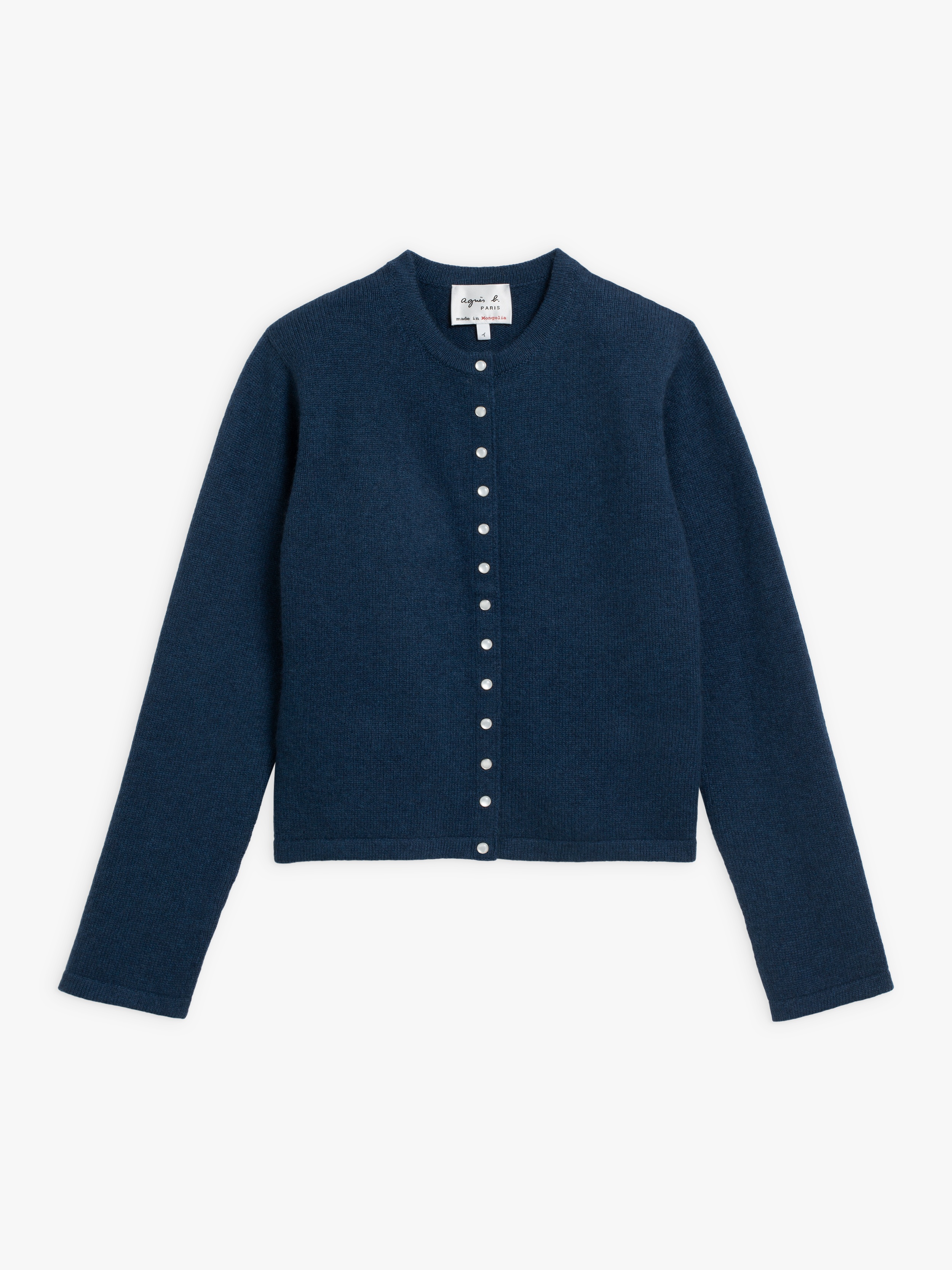 blue Le Petit pure cashmere snap cardigan