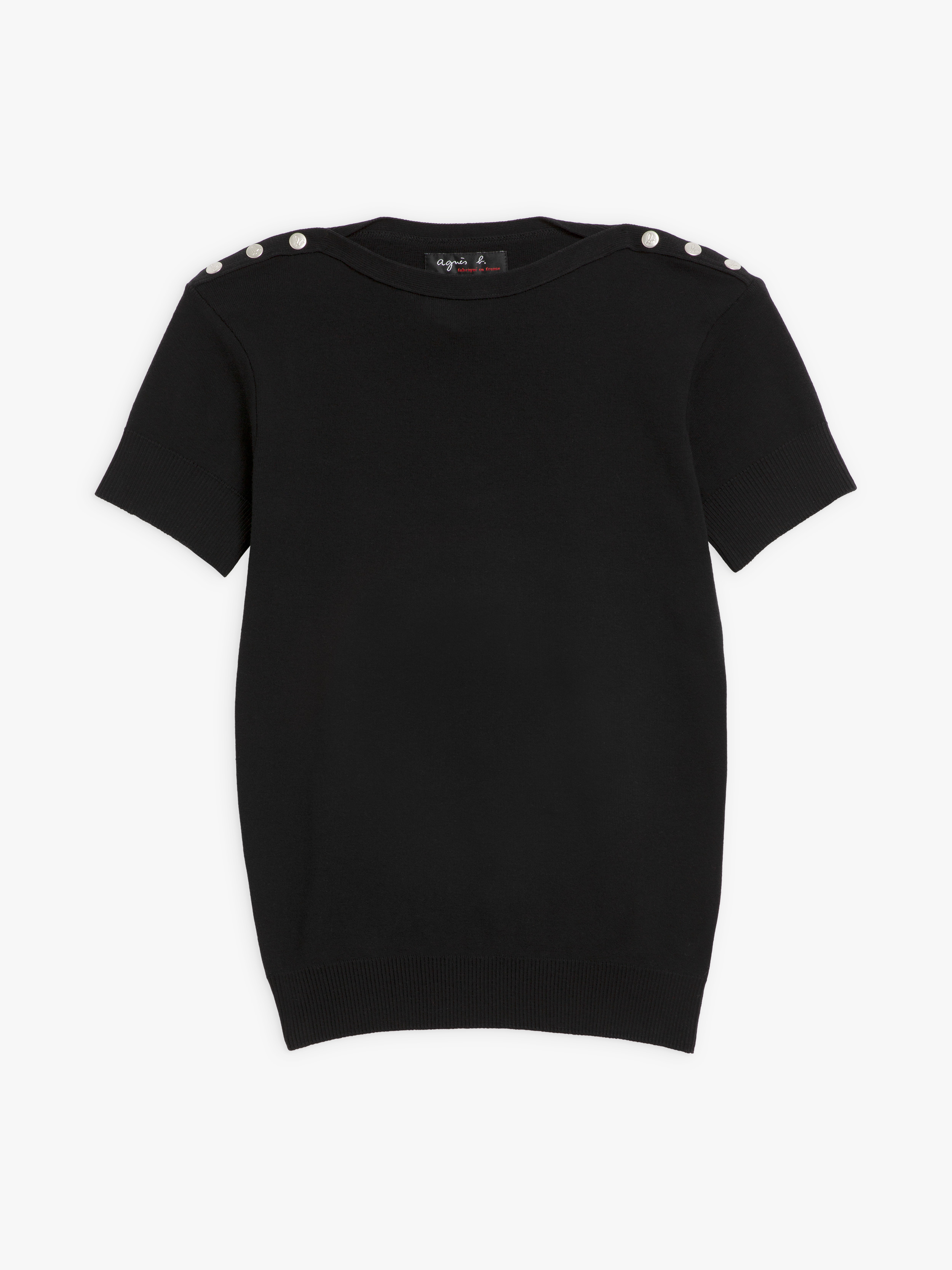T-shirt badiane noir manches courtes