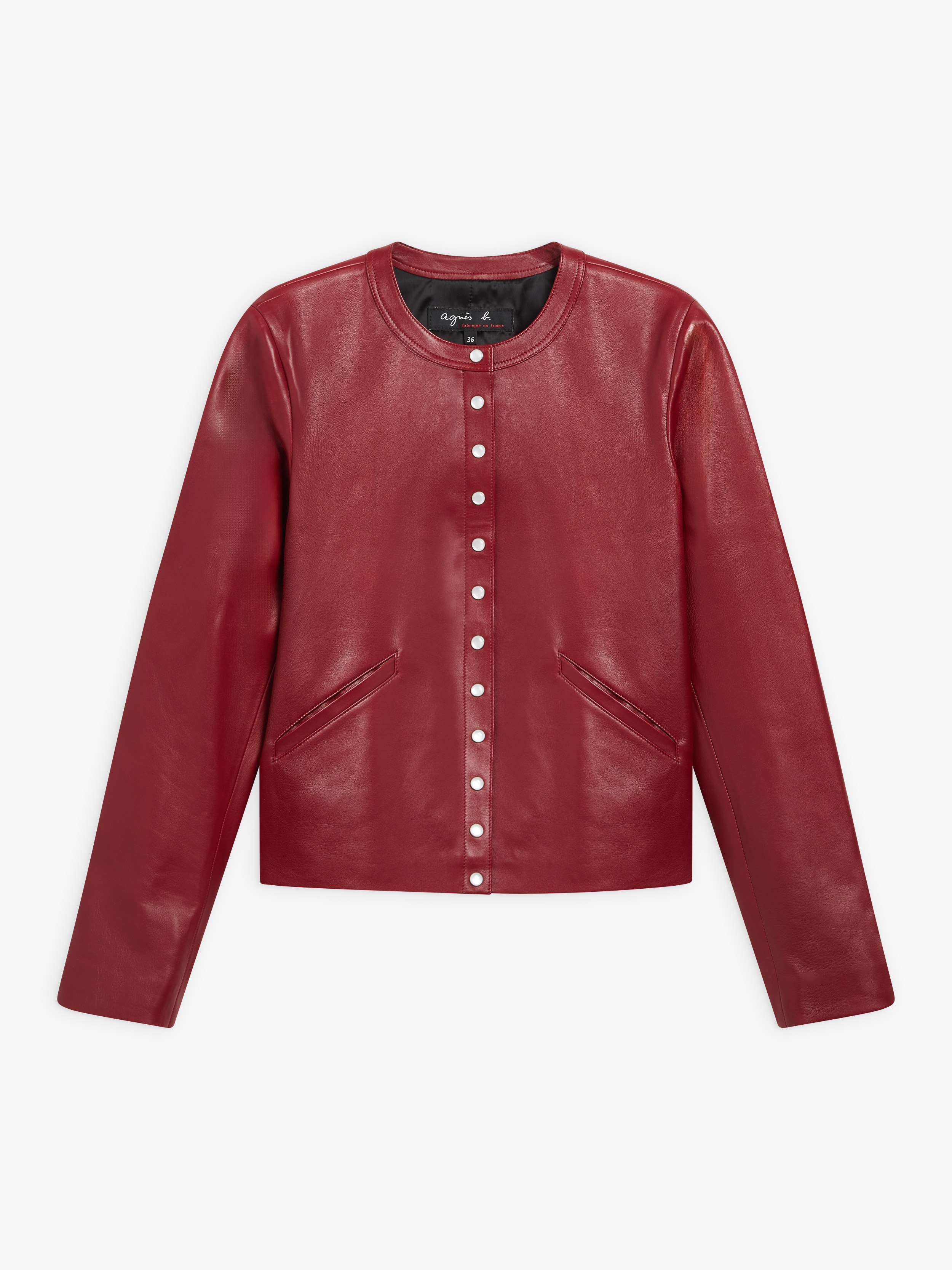 dark snap cardigan lambskin 