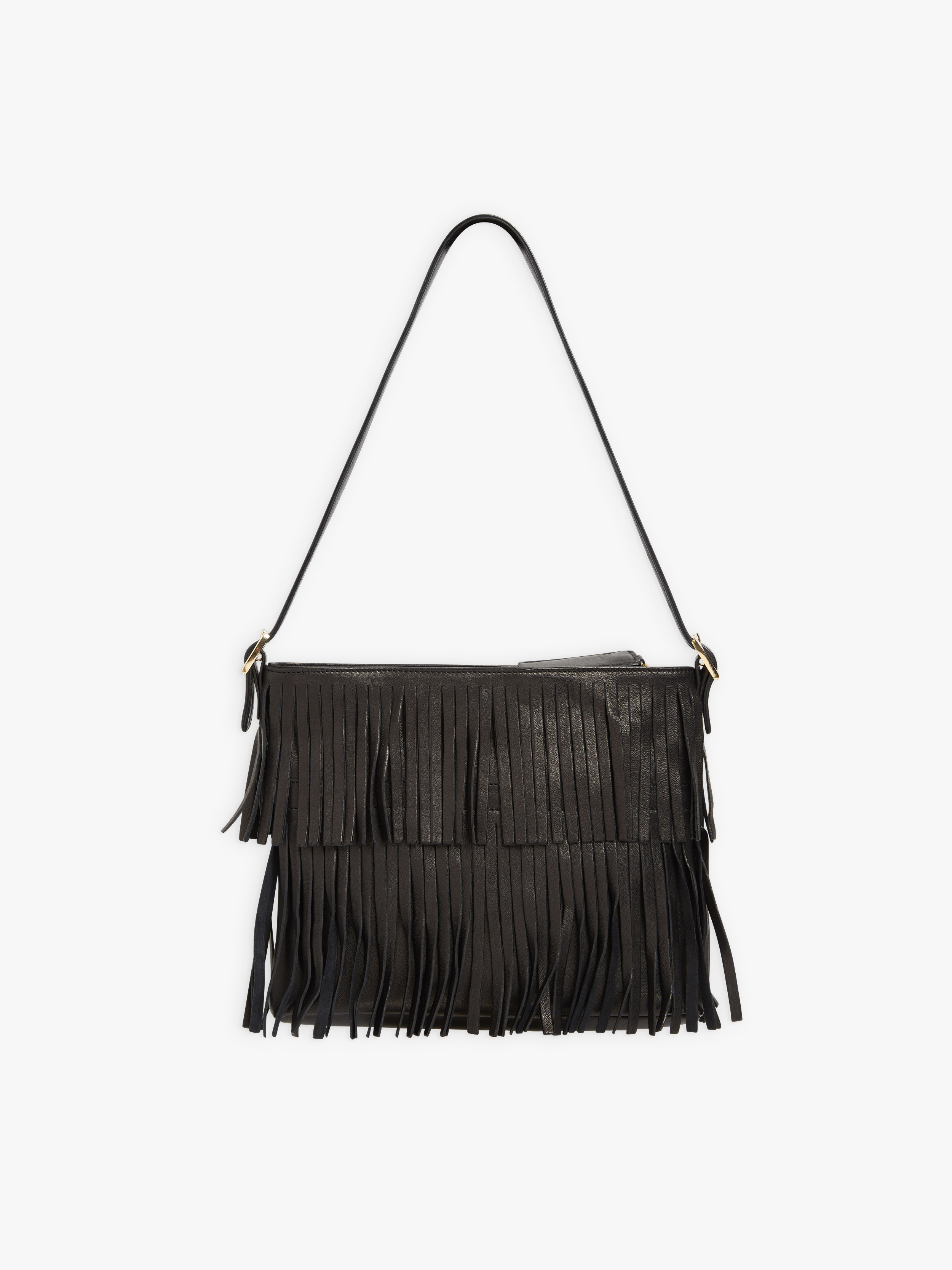 black leather Carmen shopper image number 2