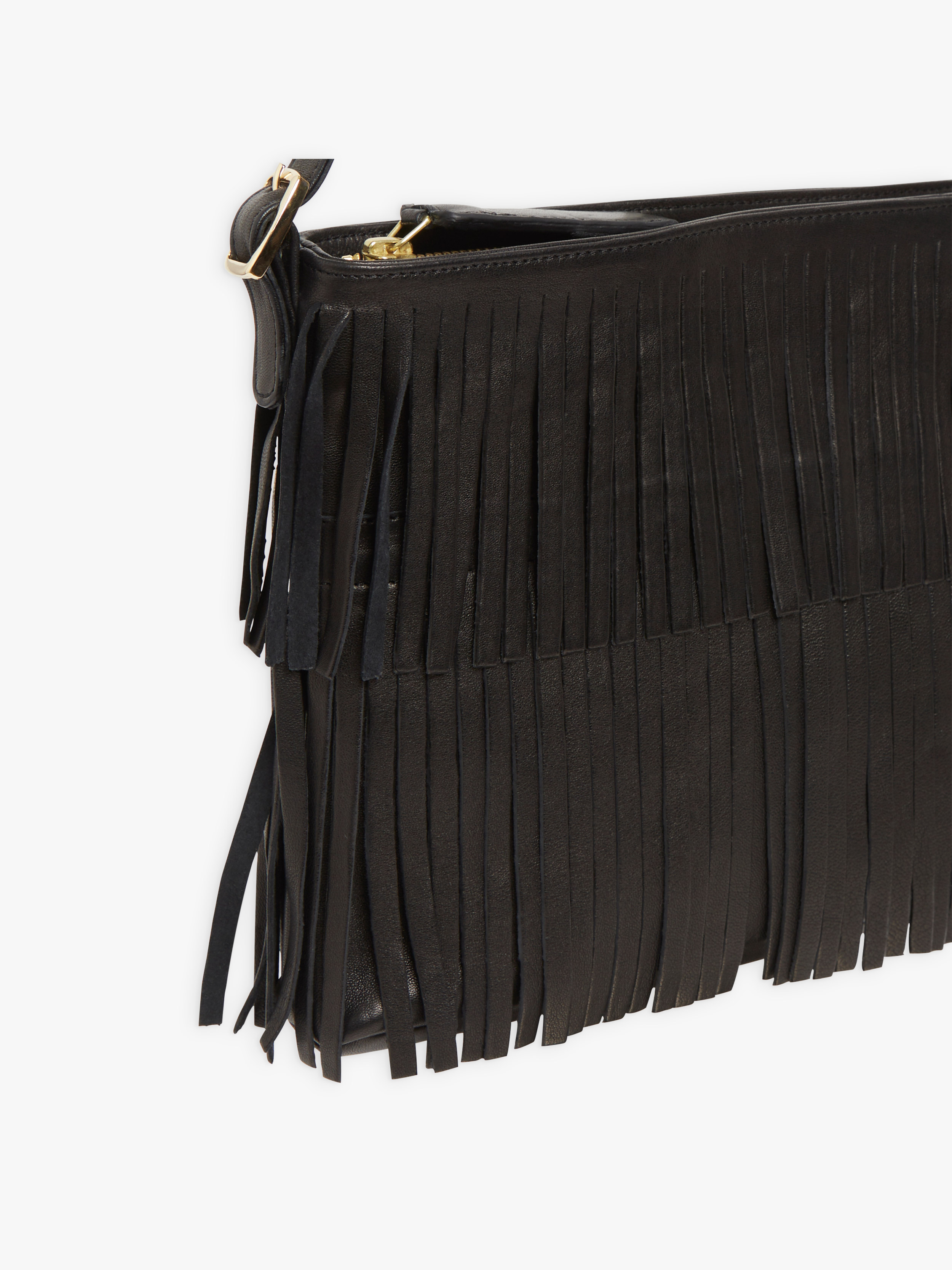 black leather Carmen shopper image number 3