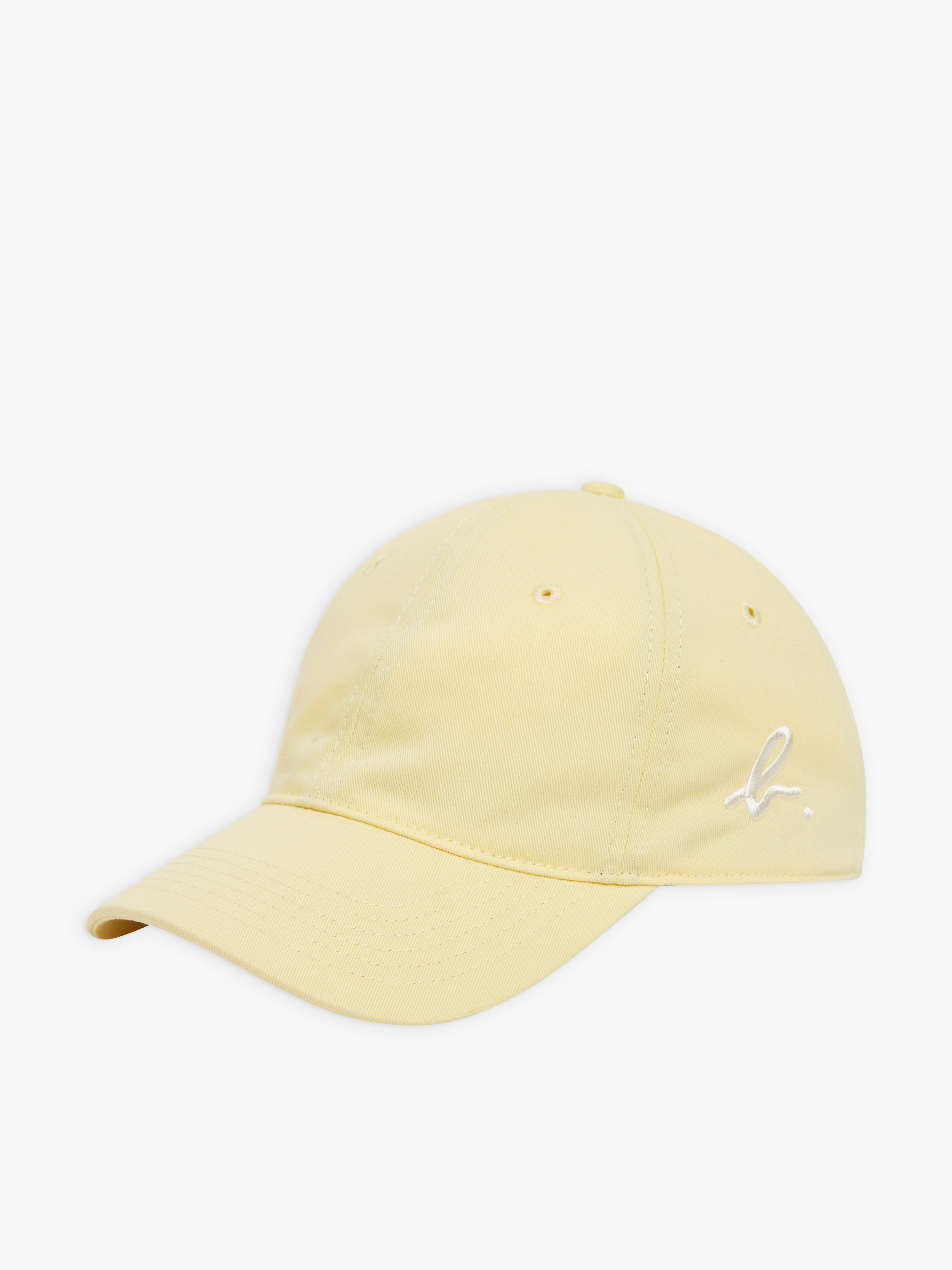 casquette brod&eacute;e "b." jaune papaye