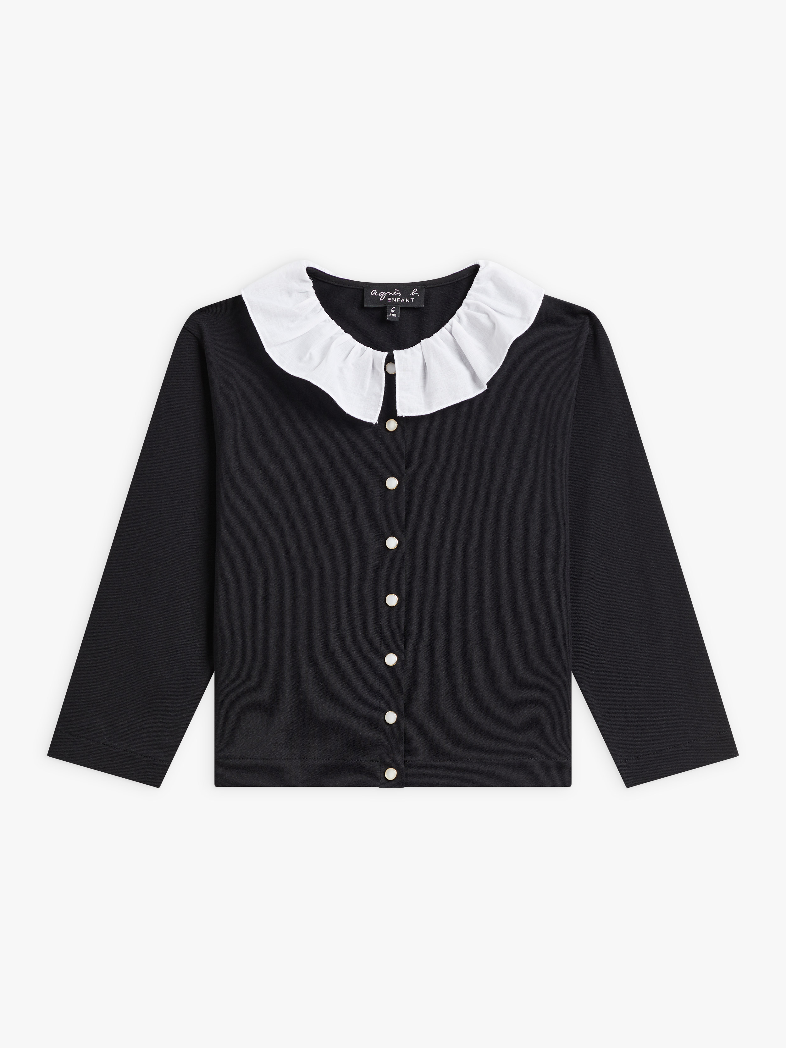 cardigan en jersey de coton noir