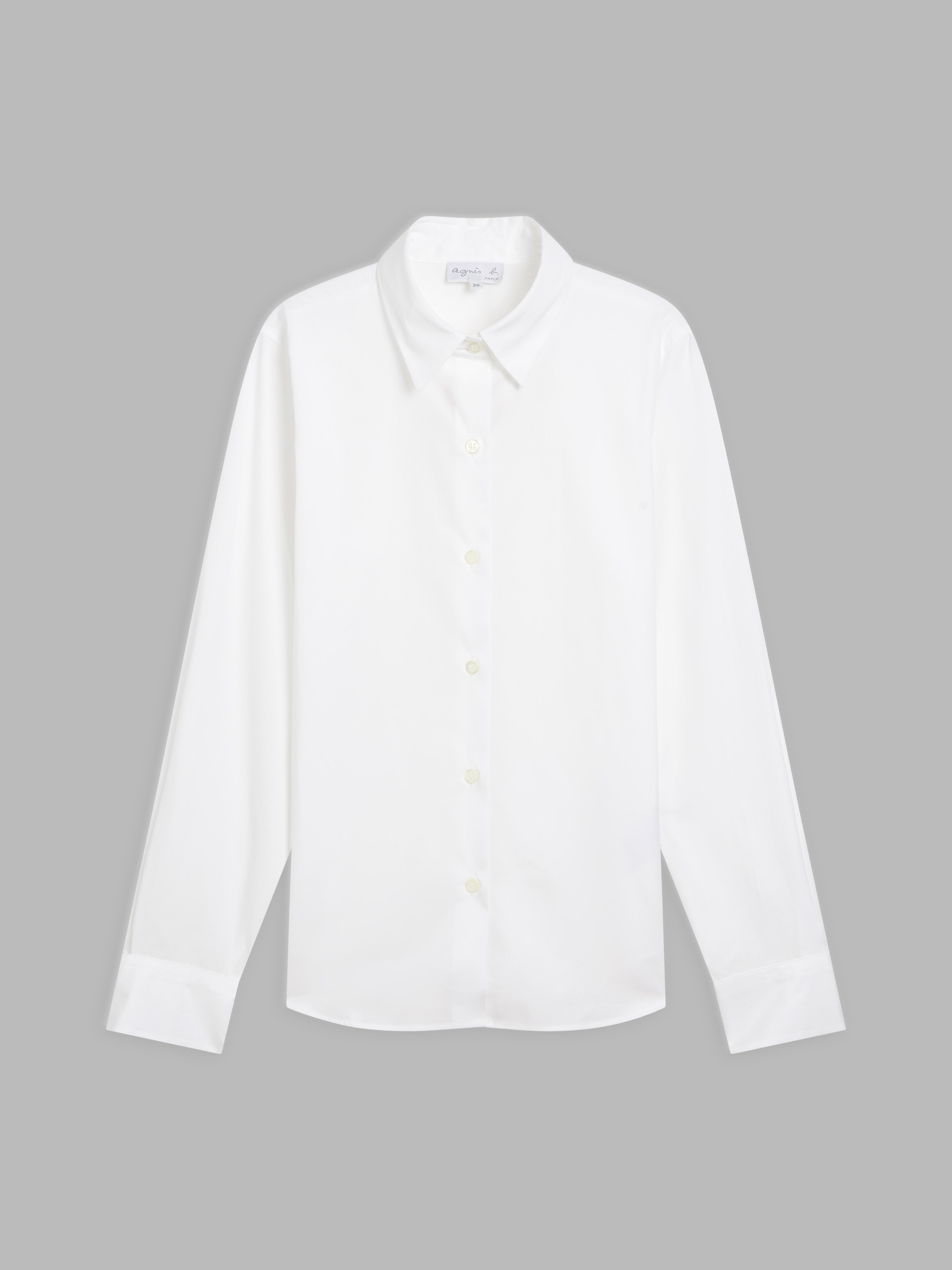 white Jasmine cotton poplin shirt