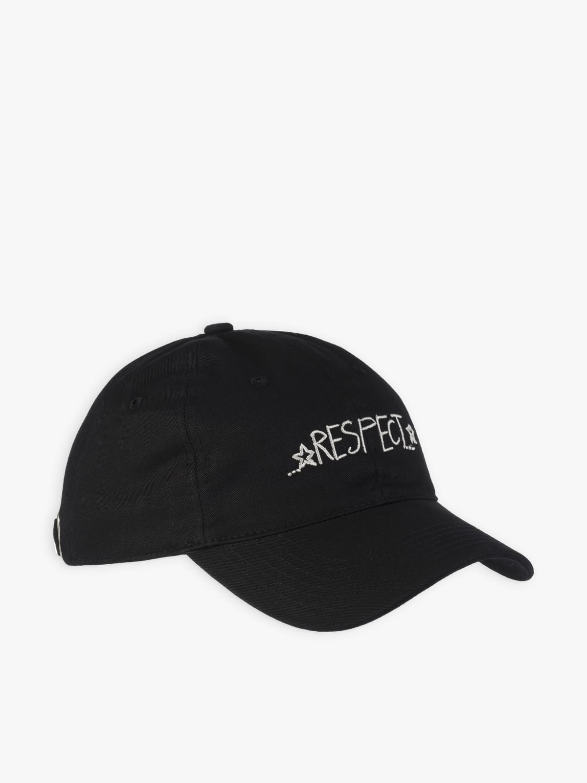 black "respect" message children cap