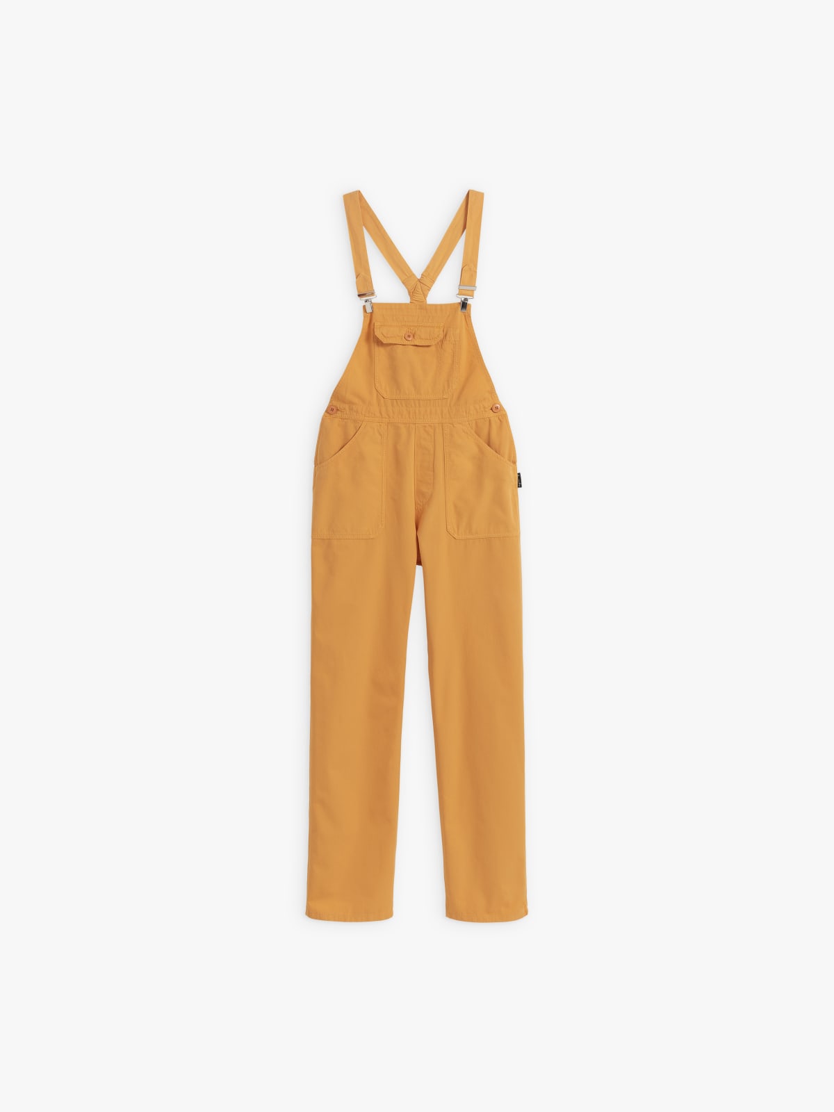 yellow cotton canvas Rue du Jour overalls