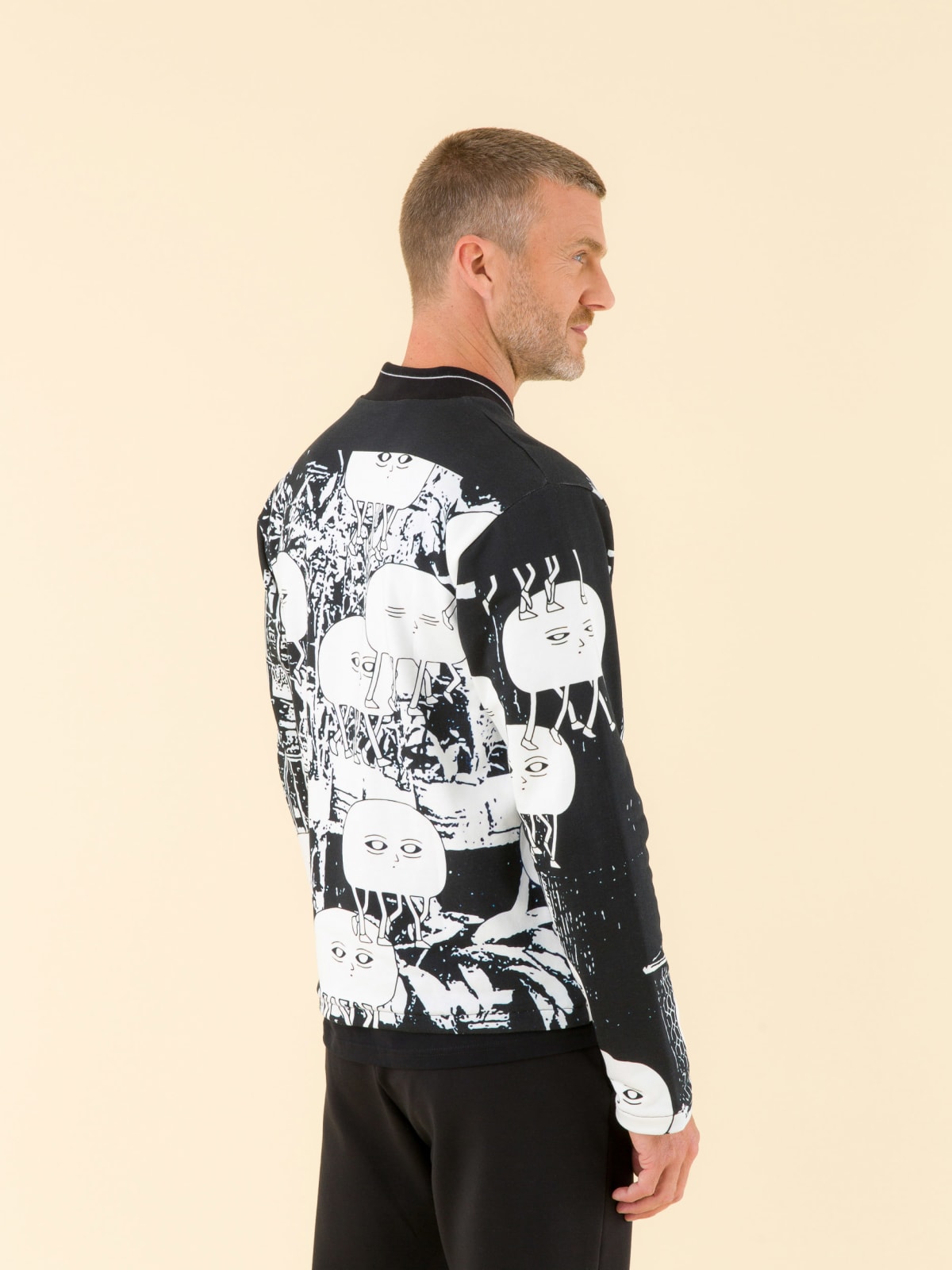 Men's Classic long-sleeve zip jacket with Men's Classic long-sleeve zip jacket with