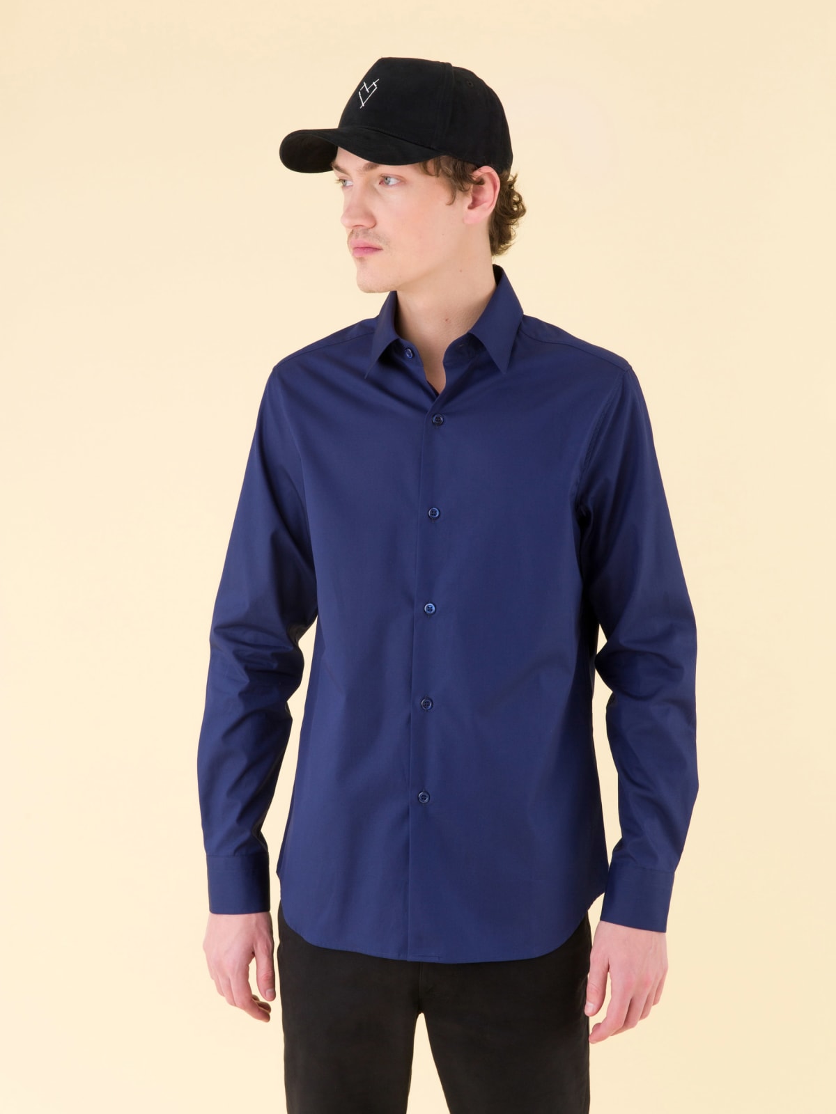 blue cotton poplin Toto shirt