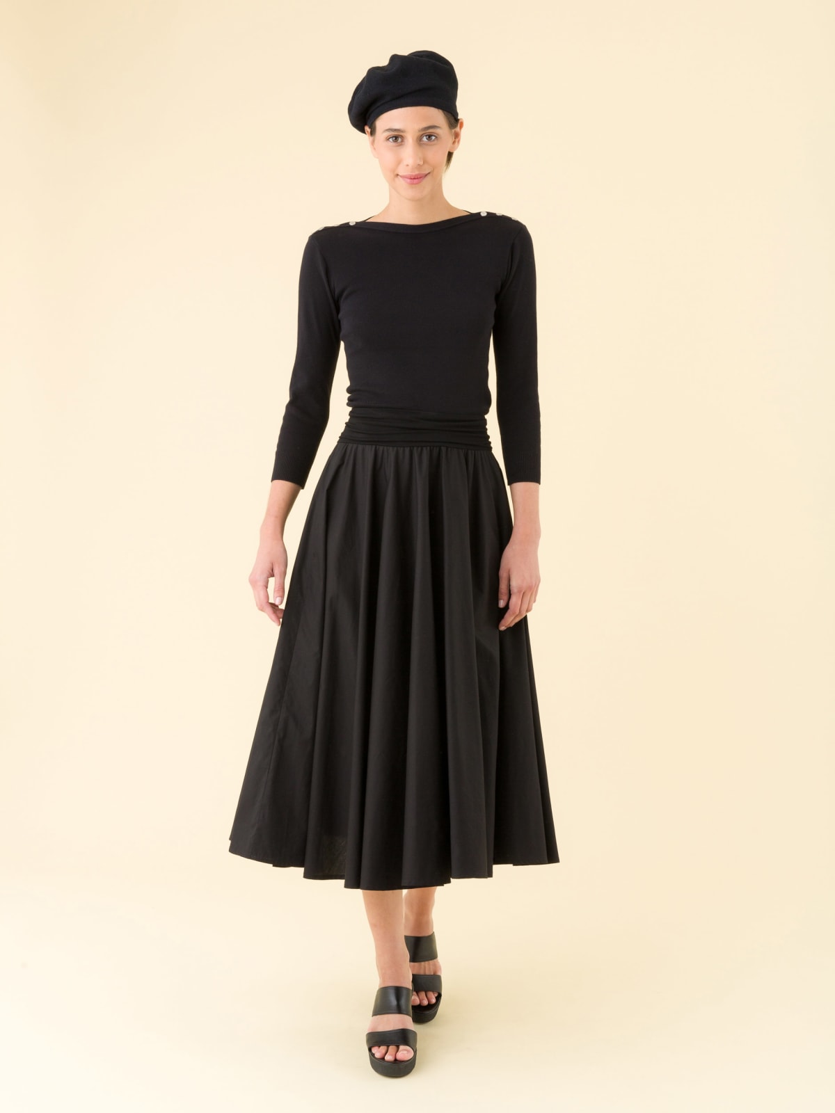 black 3/4-length sleeves Badiane jumper