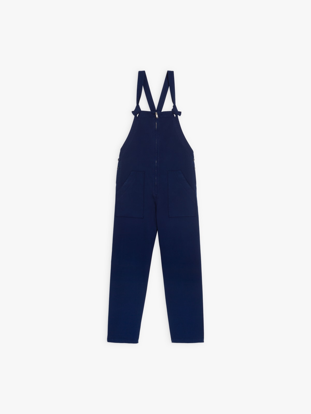 dark blue cotton canvas Jardinier dungarees