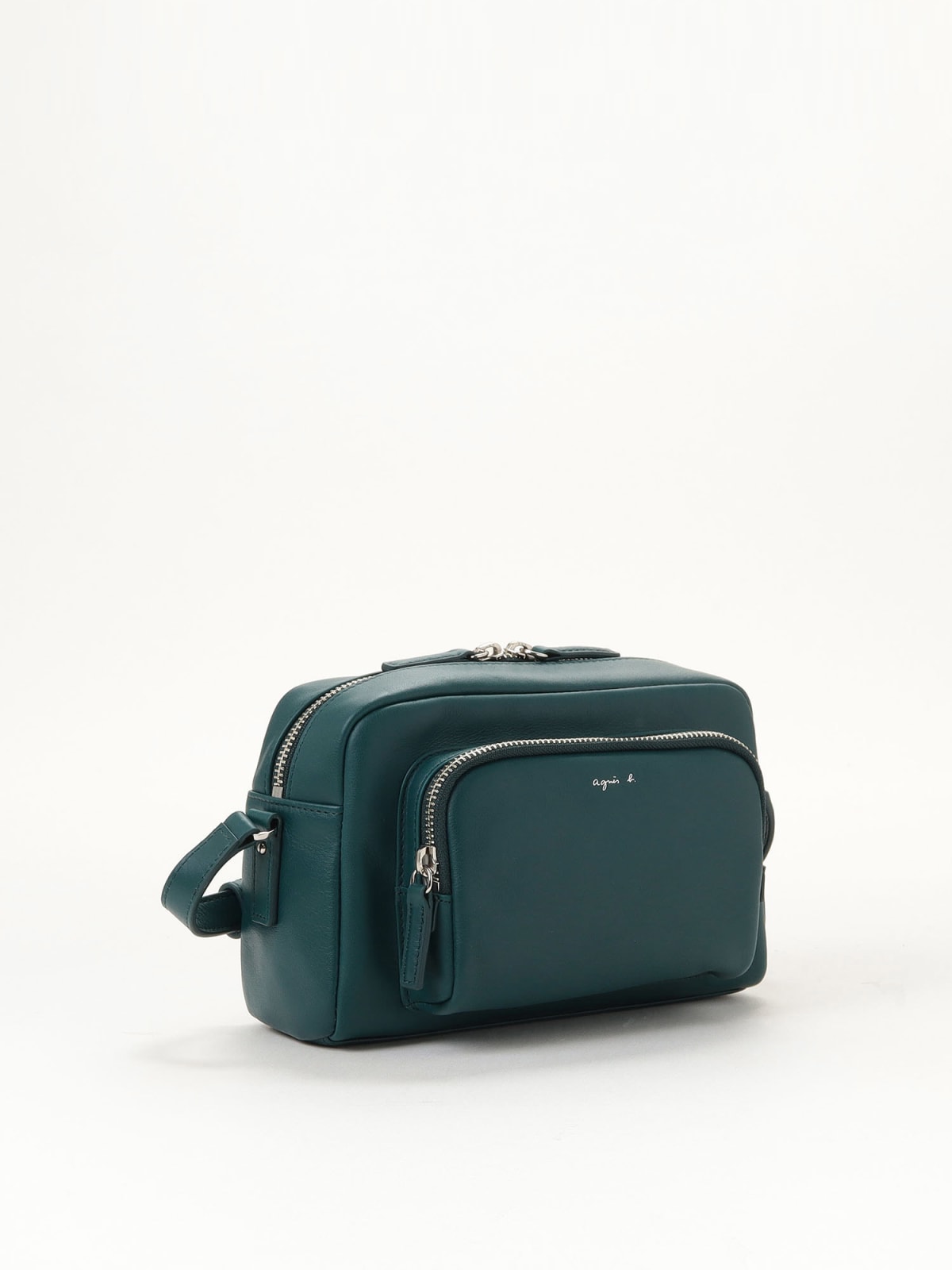 green leather shoulder bag
