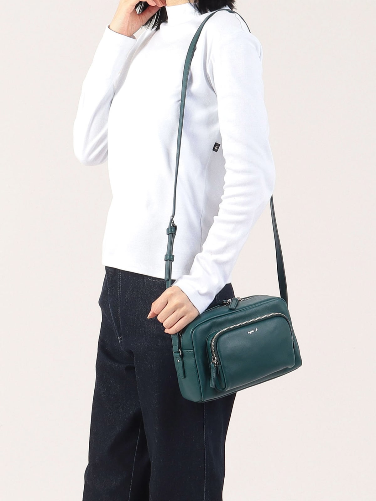 ショルダーバッグ・ポシェット V73 Women Messenger Bags 73BS8GX01MARTHAVERDE Green green leather shoulder bag