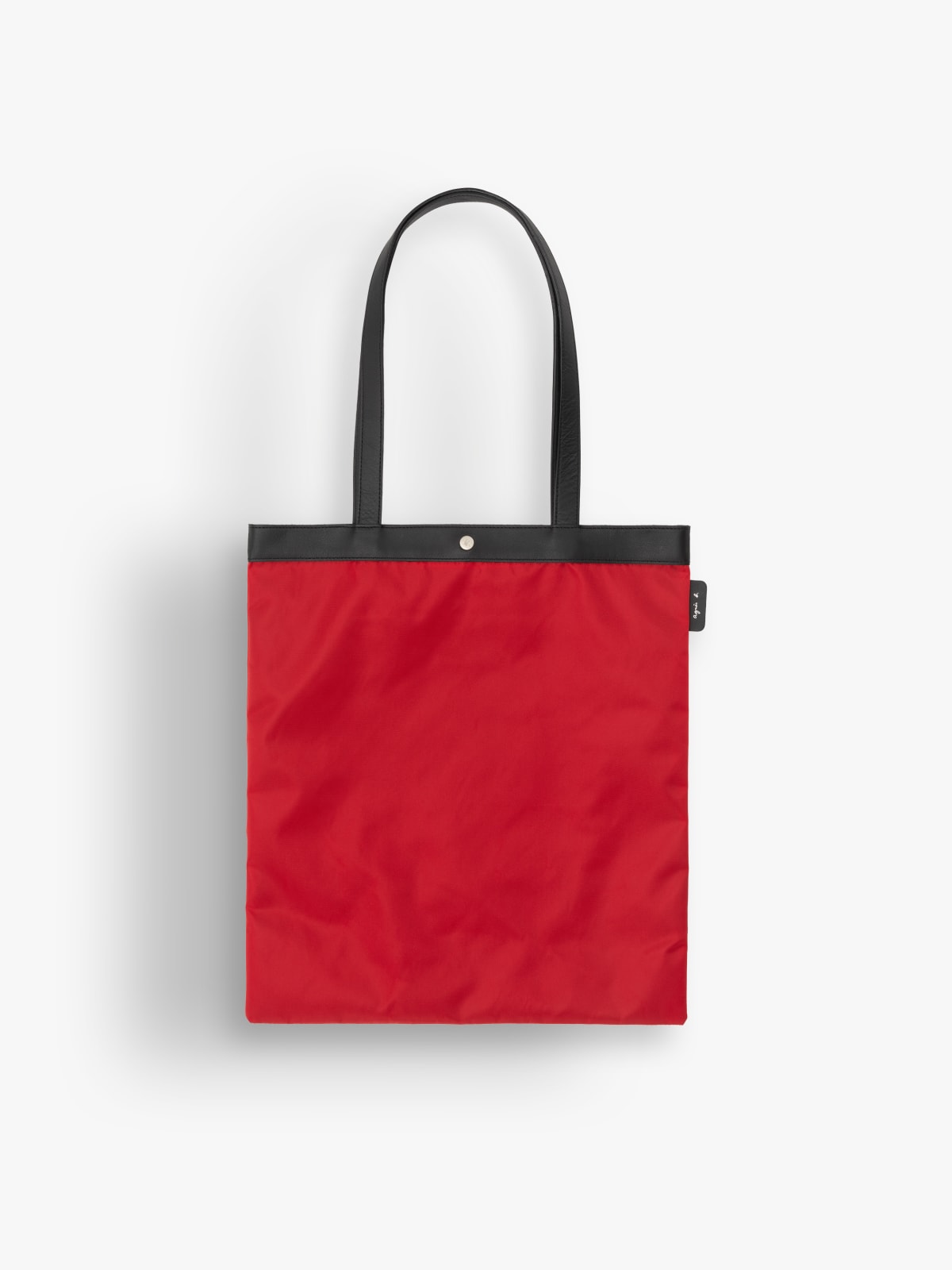 red shoulder tote bag