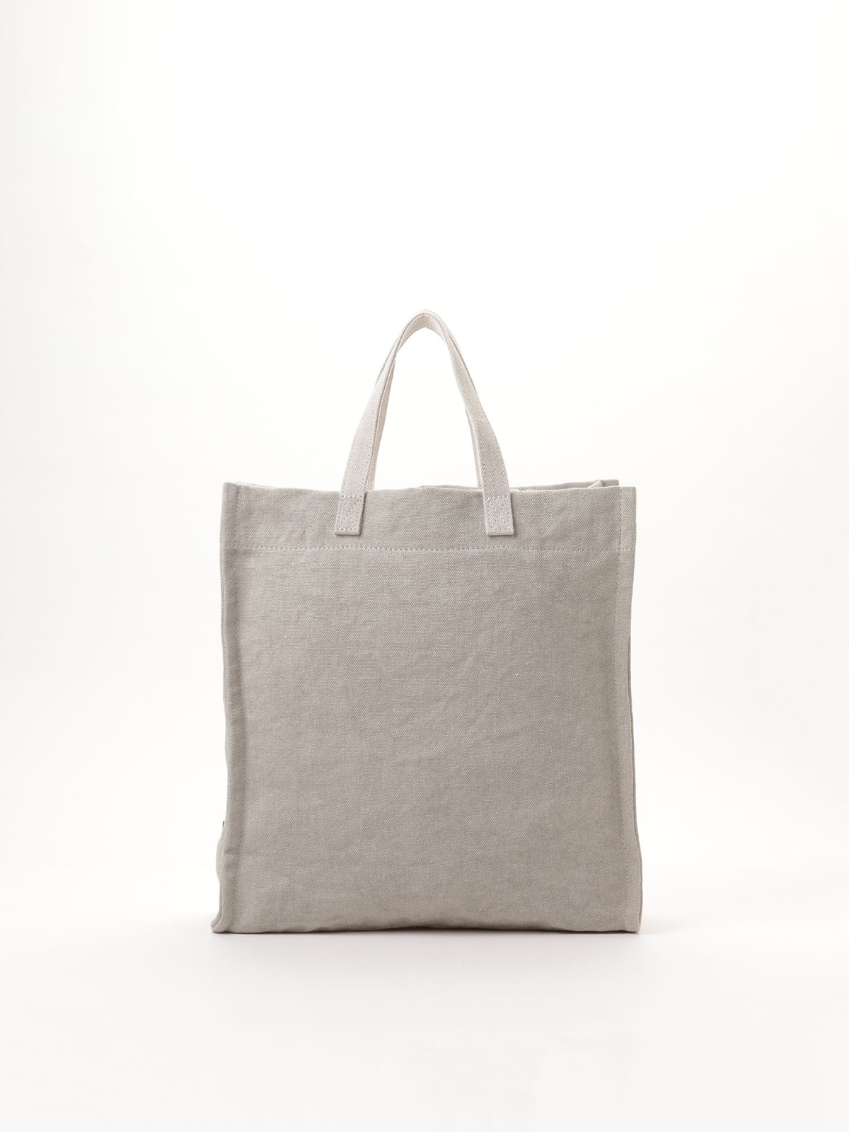 grey large screen-printed tote bag