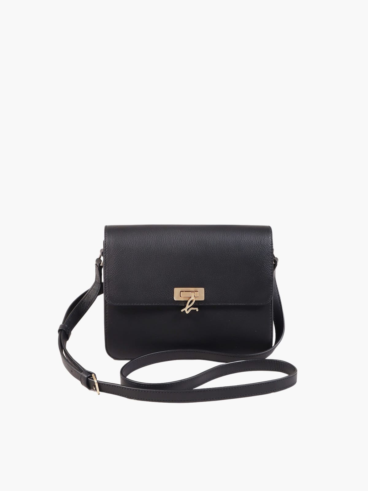 sac bandouli&egrave;re en cuir noir
