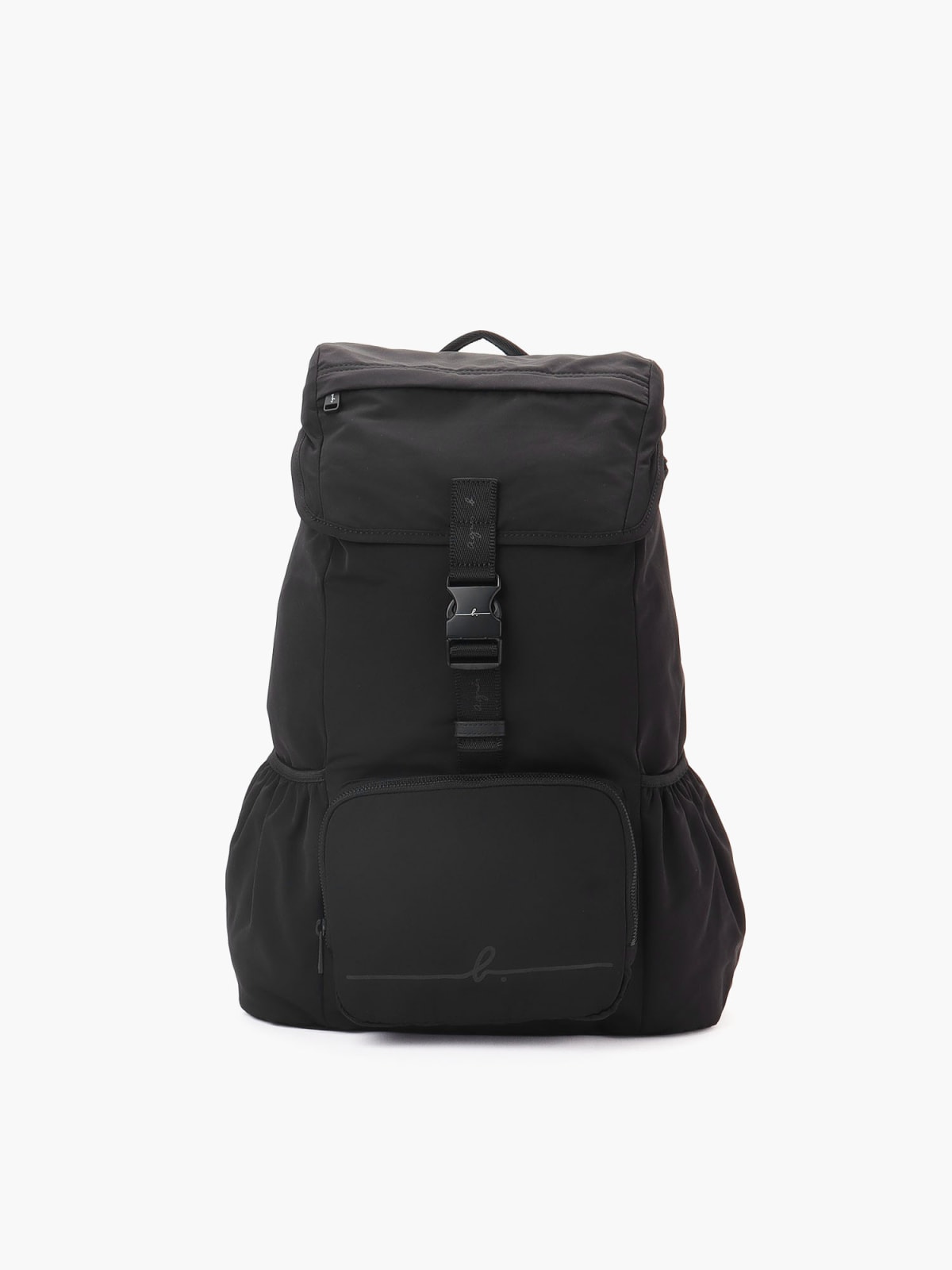 black practical nylon backpack