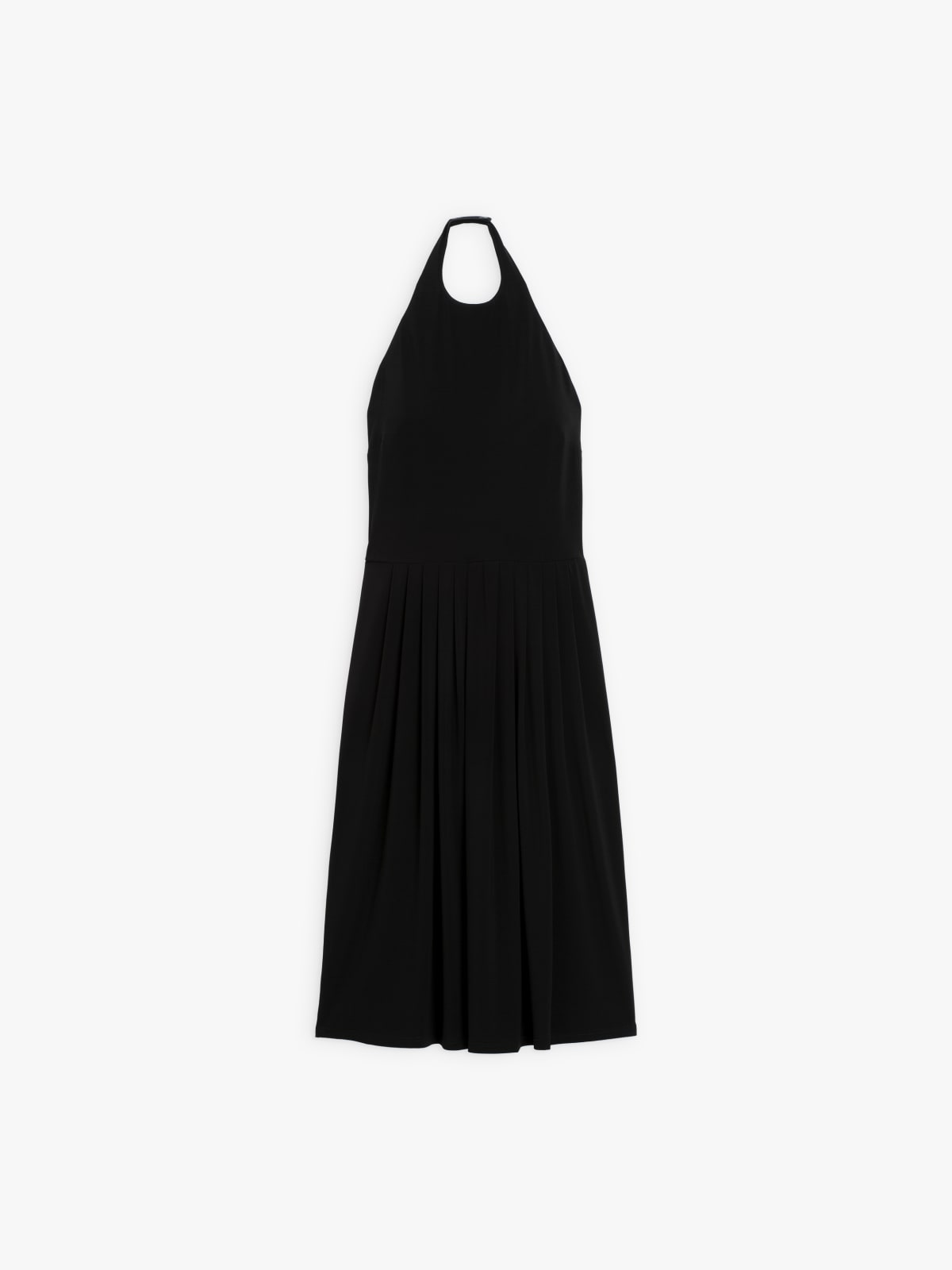 black crêpe jersey backless Silva dress