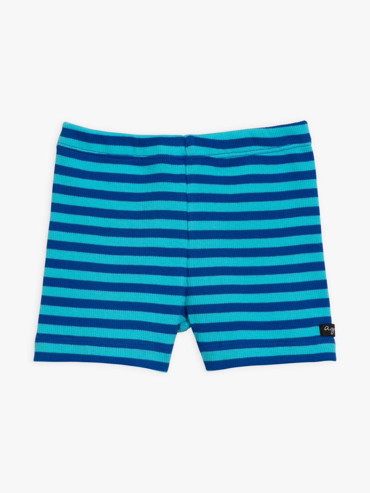 blue cotton ribbed 8/8 stripes Macio shorts