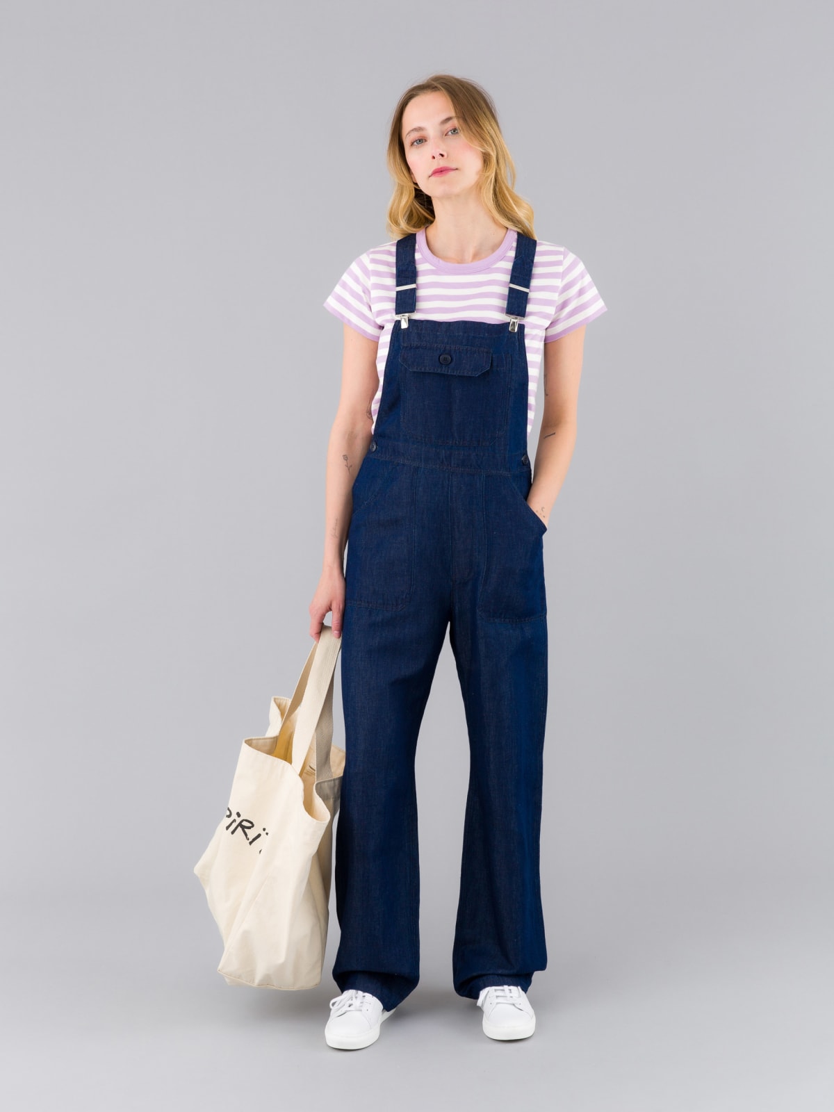 cotton denim dungarees with braces