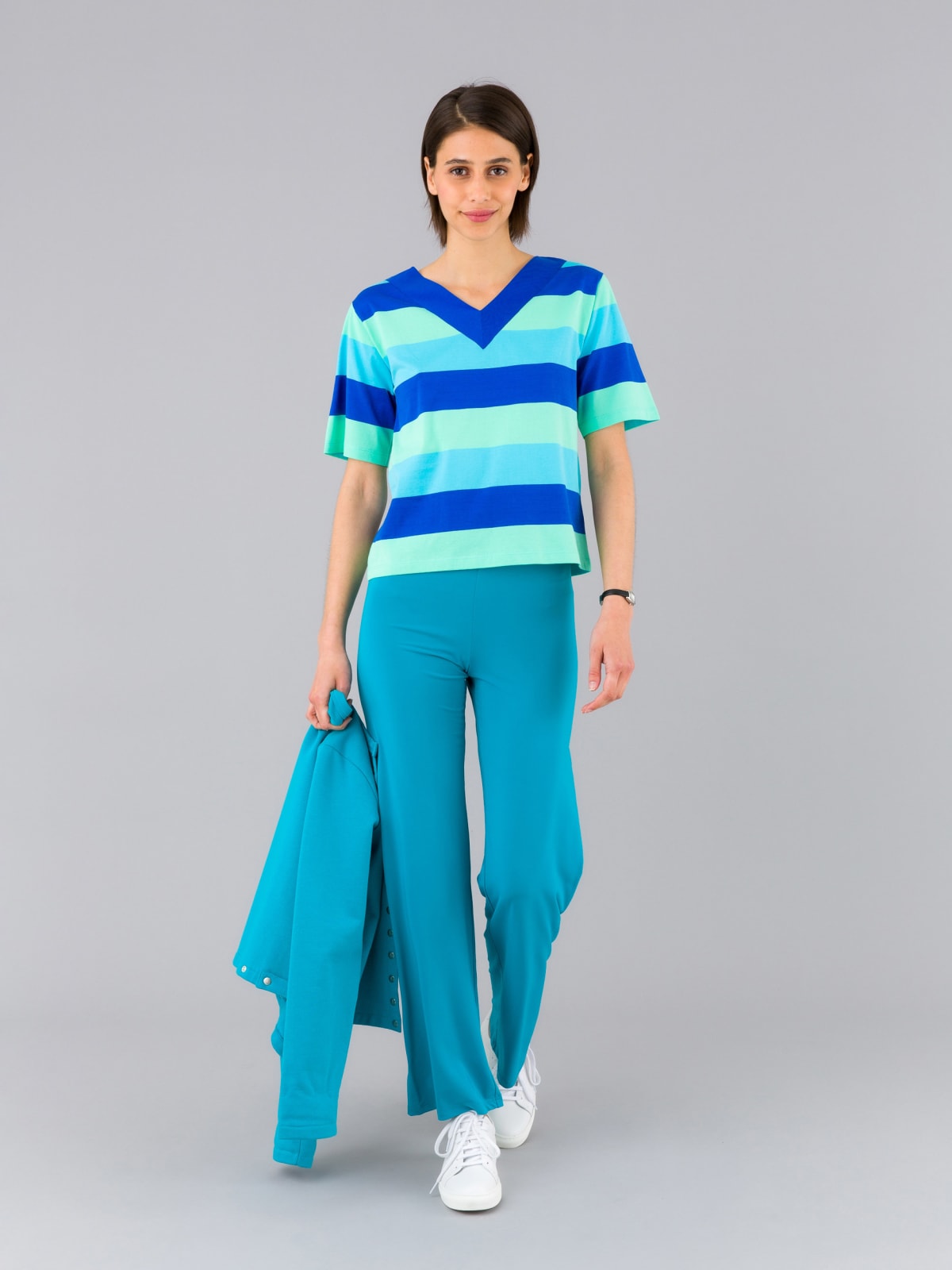 blue Ernest striped cotton t-shirt