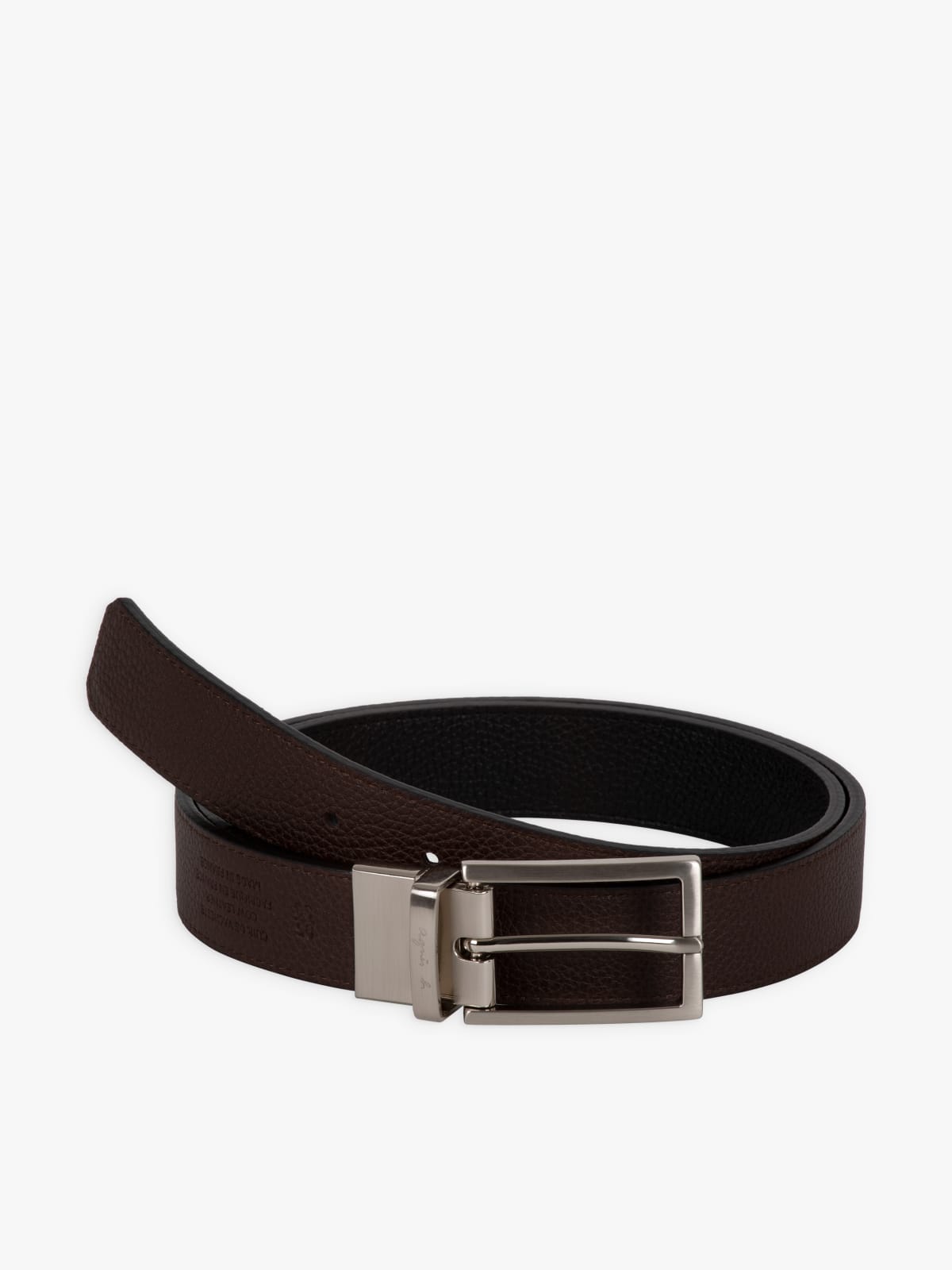 black leather Versus reversible belt