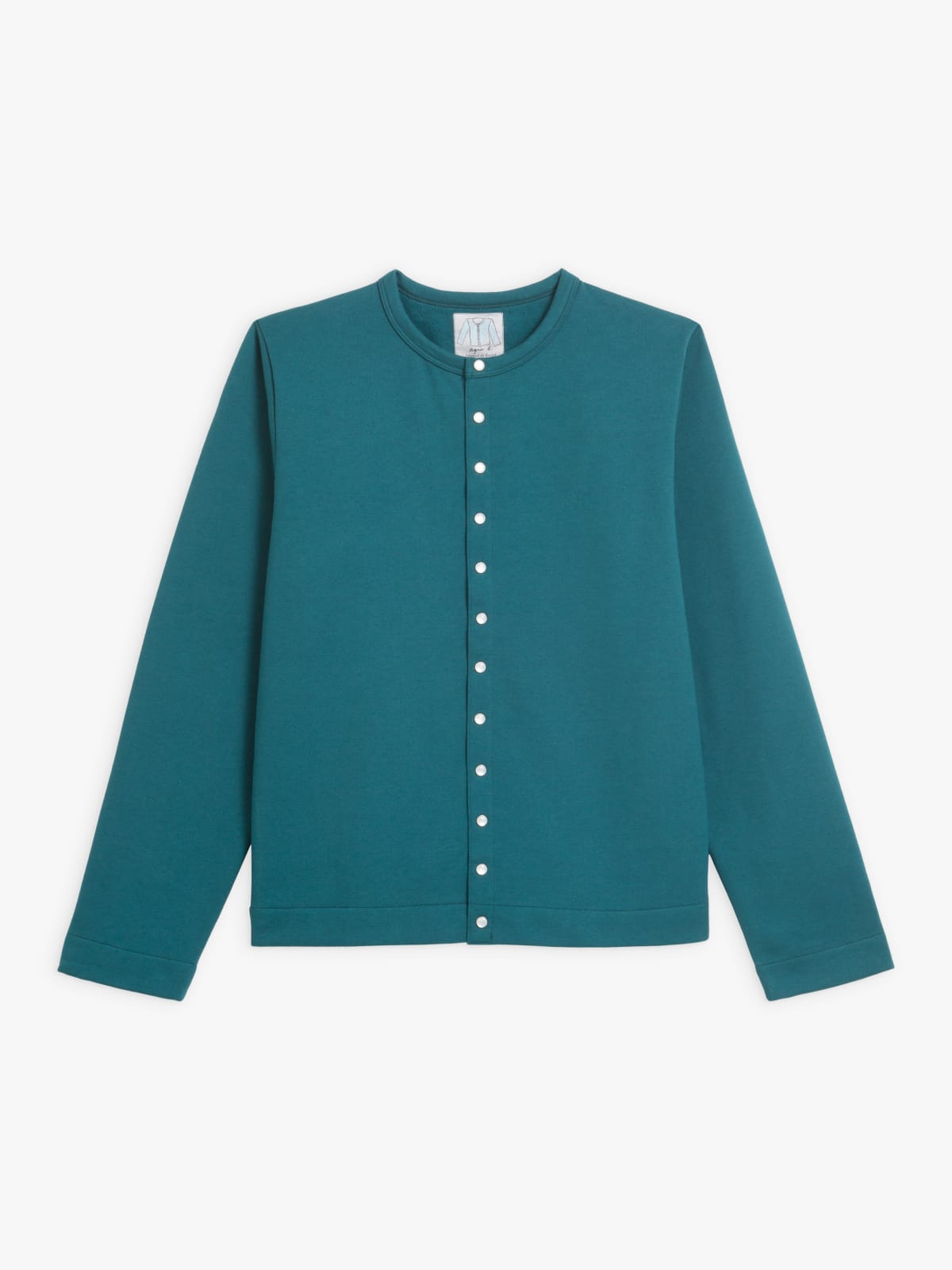 green Nacre snap cardigan