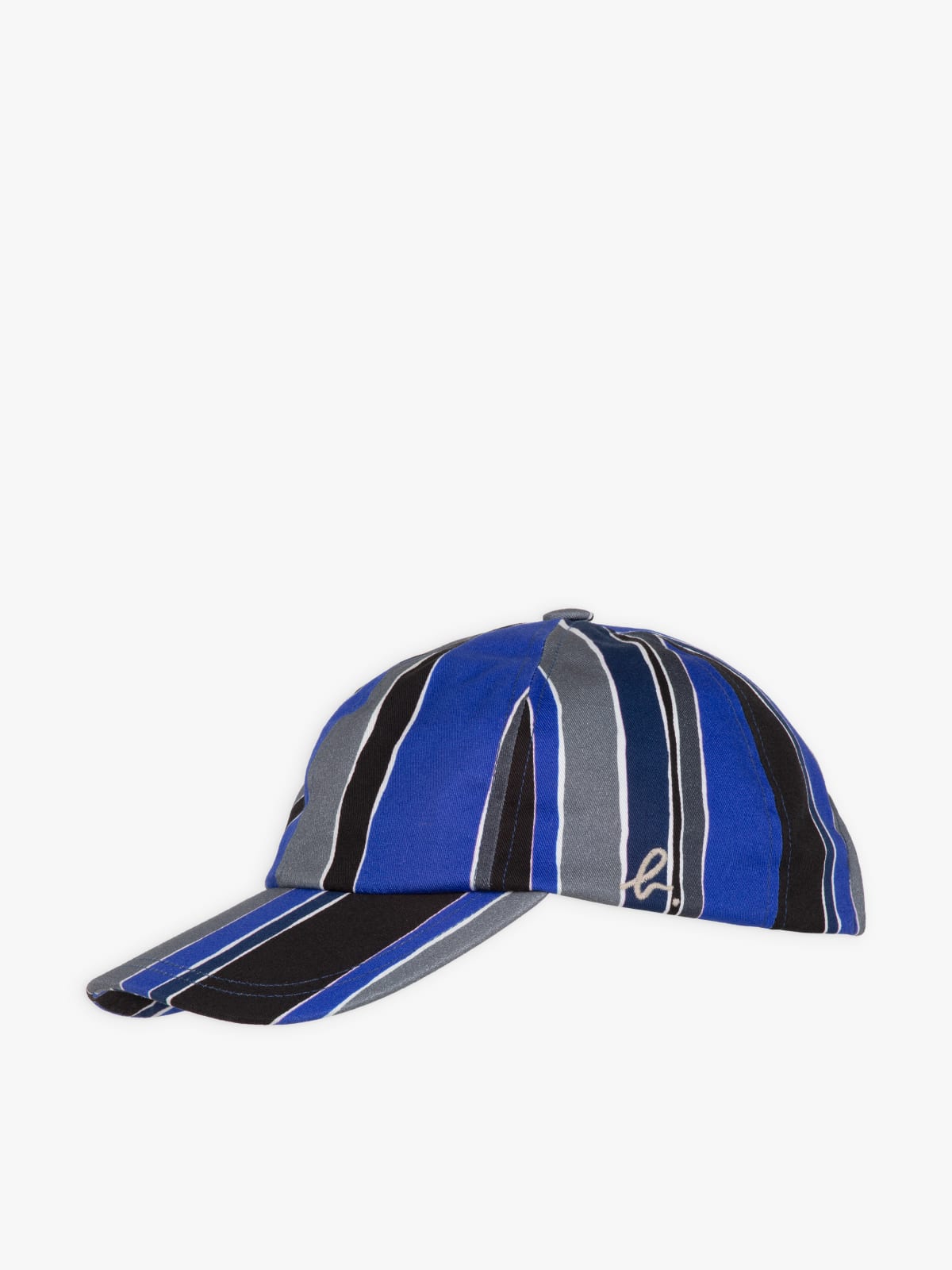 blue and grey unisex striped Patti cap