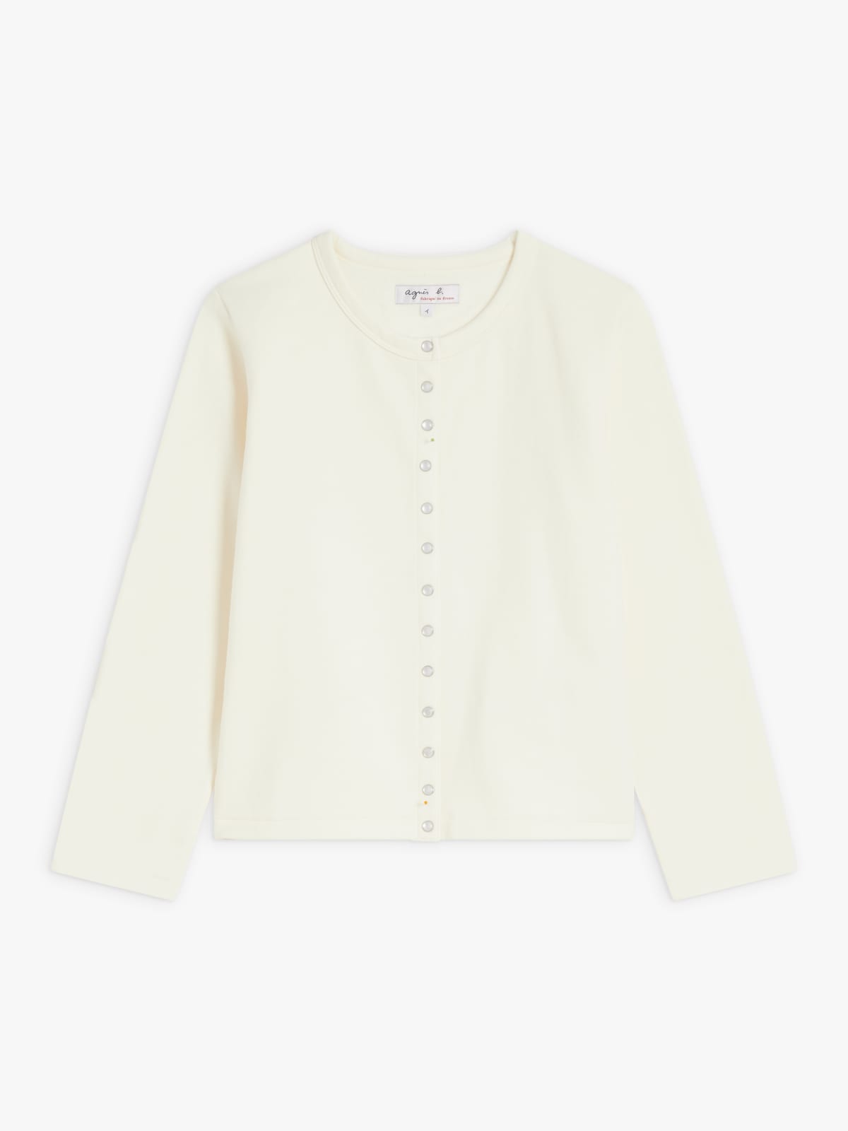 off-white Le Petit cotton fleece cardigan
