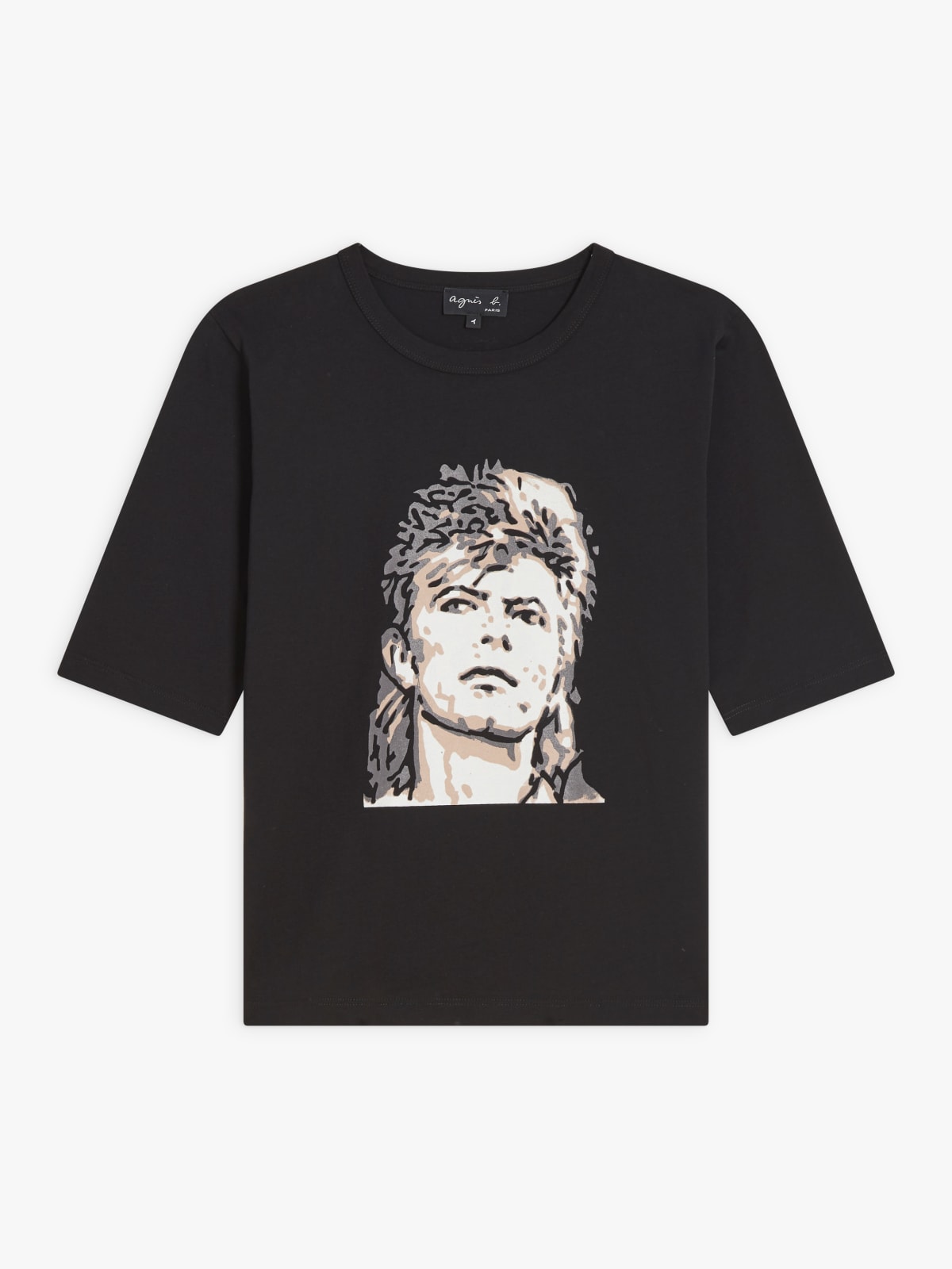 black cotton jersey Brando t-shirt with artist Rafael Gray