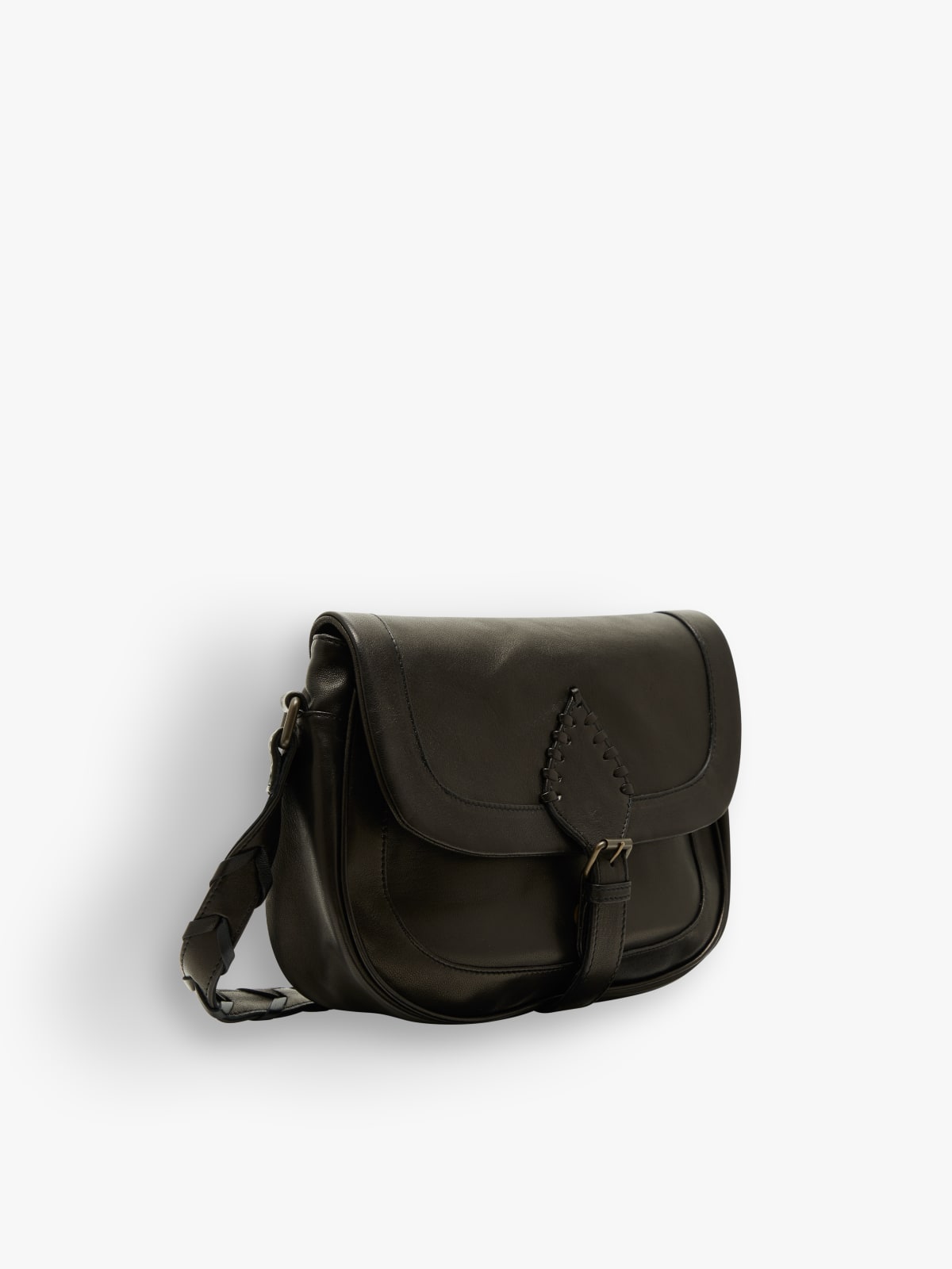 black leather Marnie bis shoulder bag