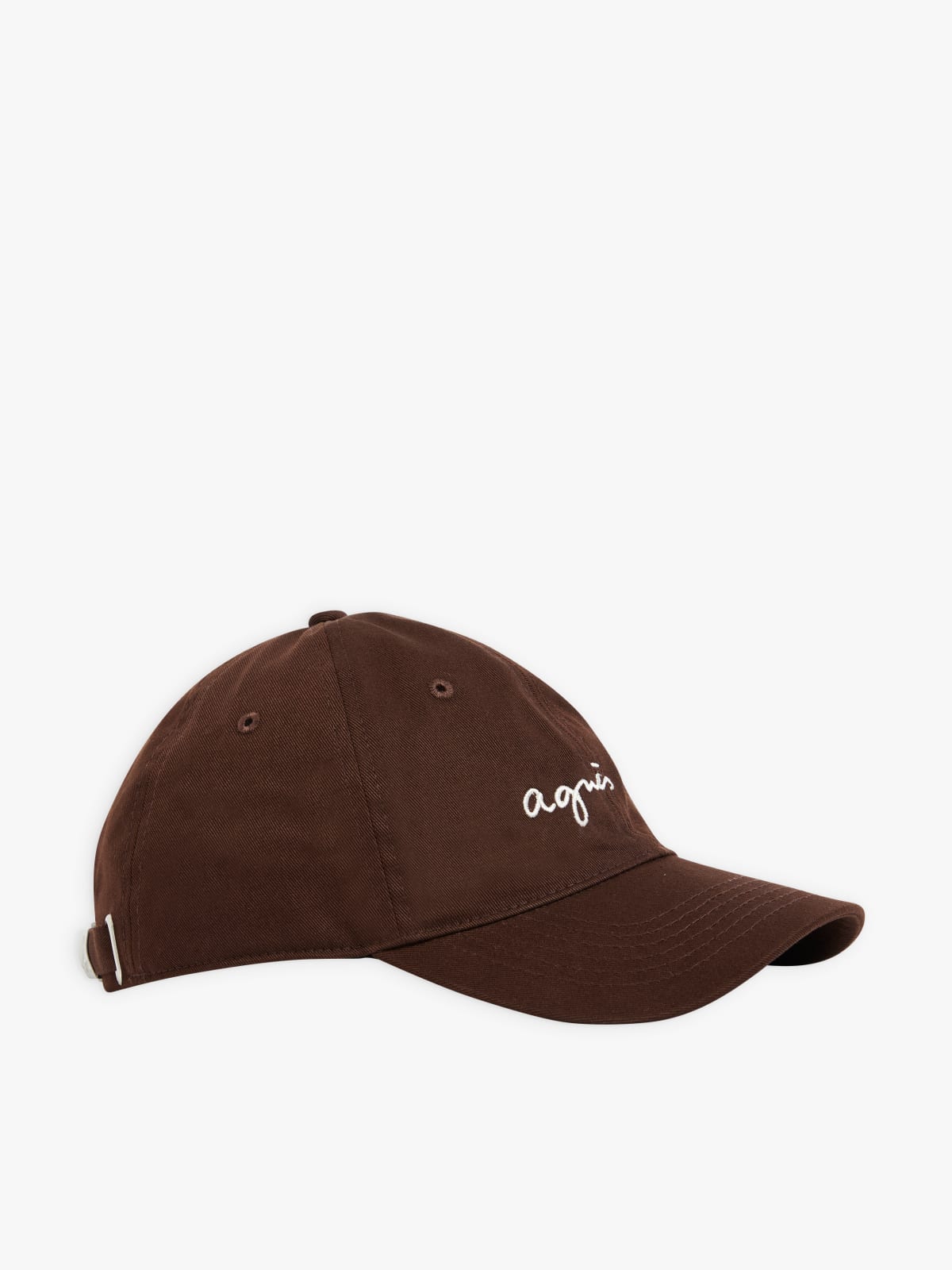 casquette brodée "agnès b." marron