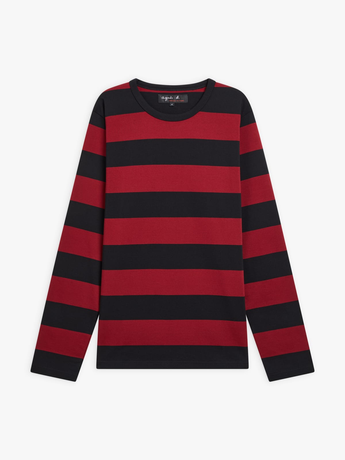 red and black wide striped Coulos t-shirt